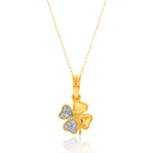Luminesce Lab Grown Diamond Pendant in 9ct Yellow Gold with Rope Chain Shiels