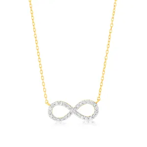 Luminesce Lab Grown Infinity Diamond Pendant in 9ct Yellow Gold Shiels