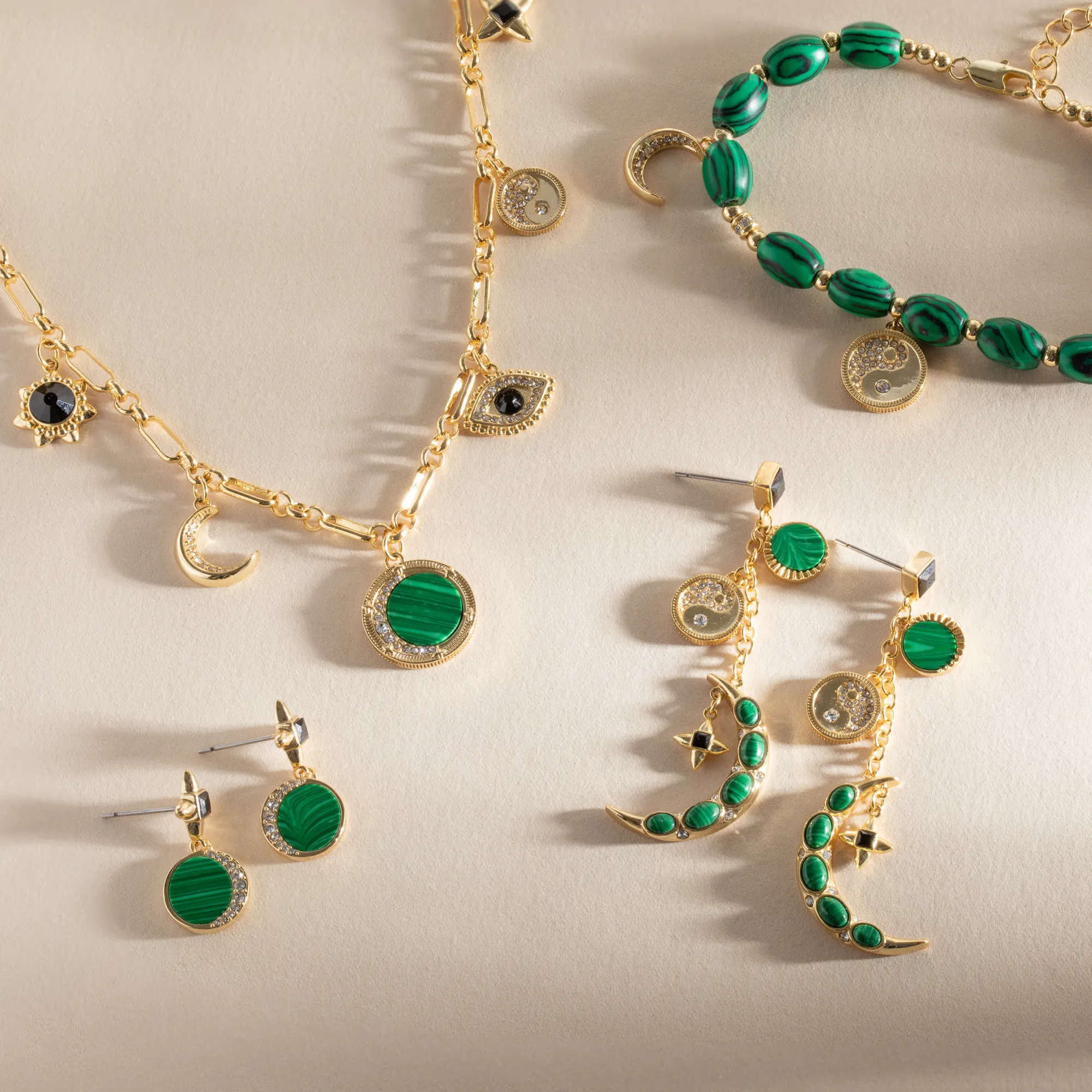 Malachite Drop Earrings