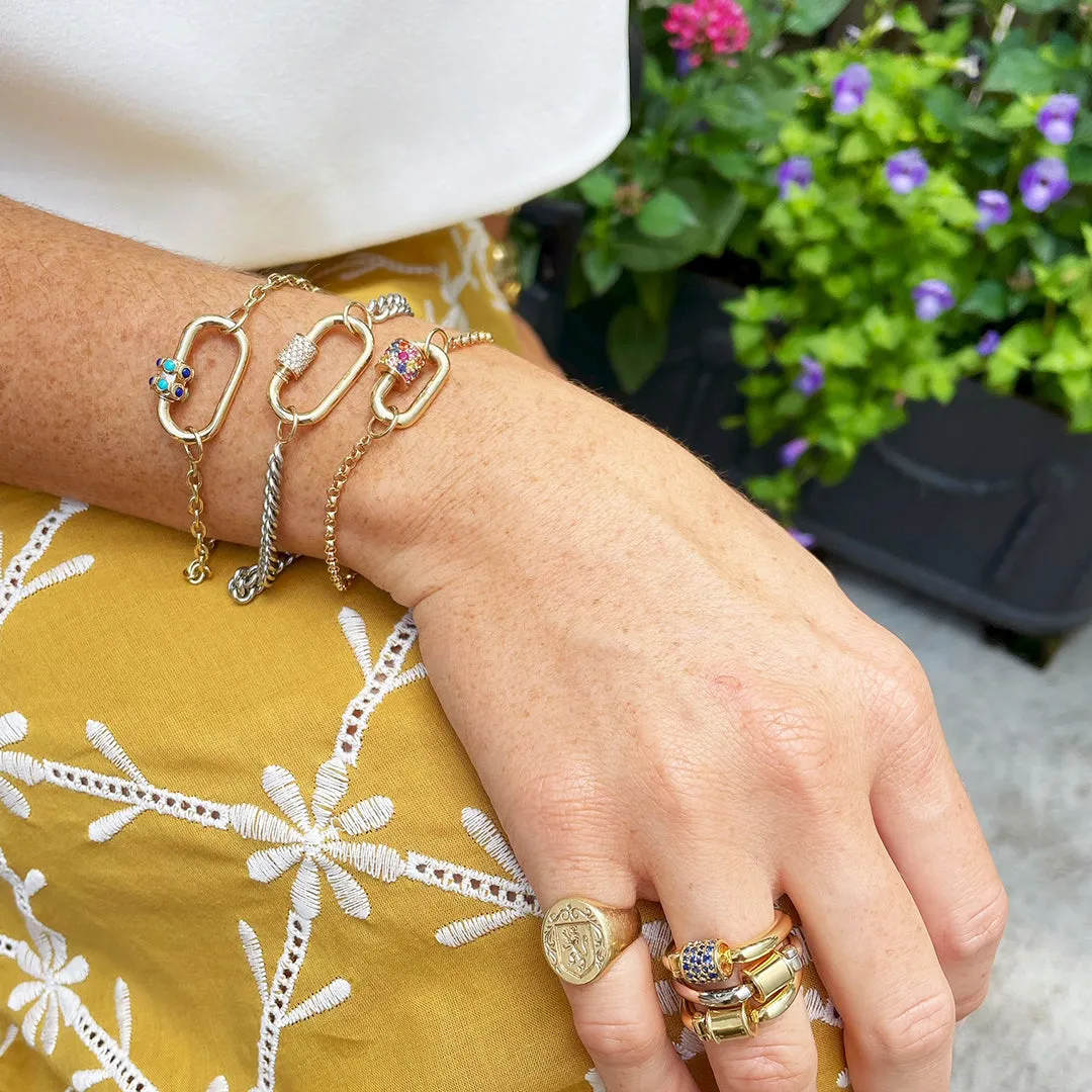 Marla Aaron 14K Gold Pulley Chain Bracelet