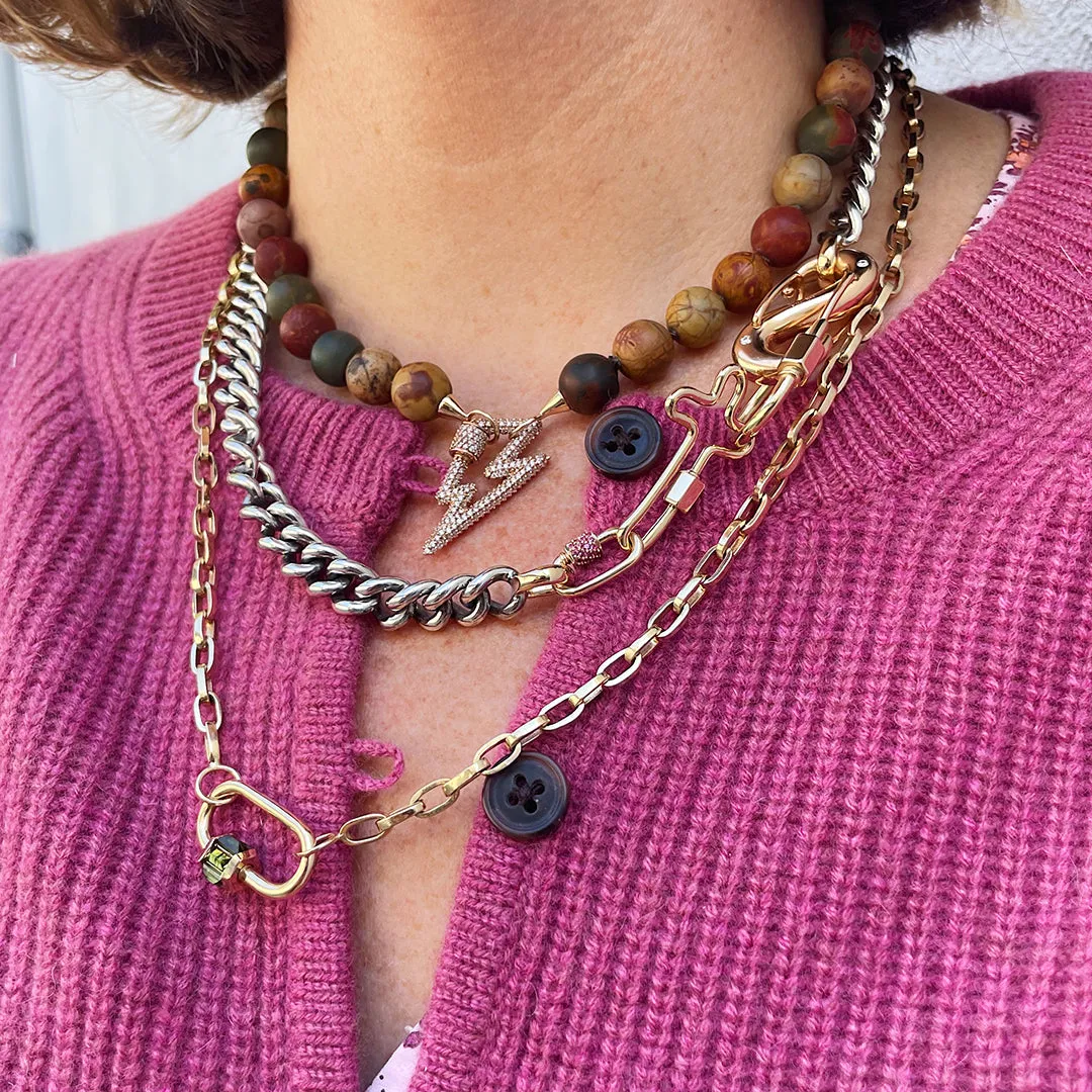 Marla Aaron 14K Yellow Gold Biker Chain Necklace Croghans