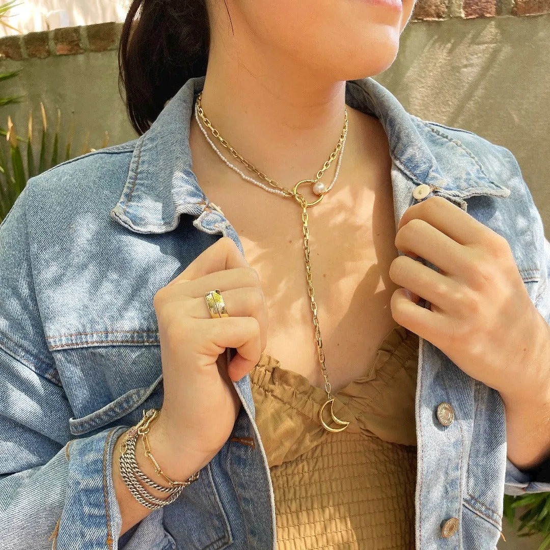 Marla Aaron 14K Yellow Gold Biker Chain Necklace Croghans