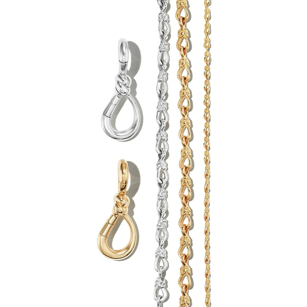 Marla Aaron 18K Gold Small True Lovers Knot Chain Necklace Croghans