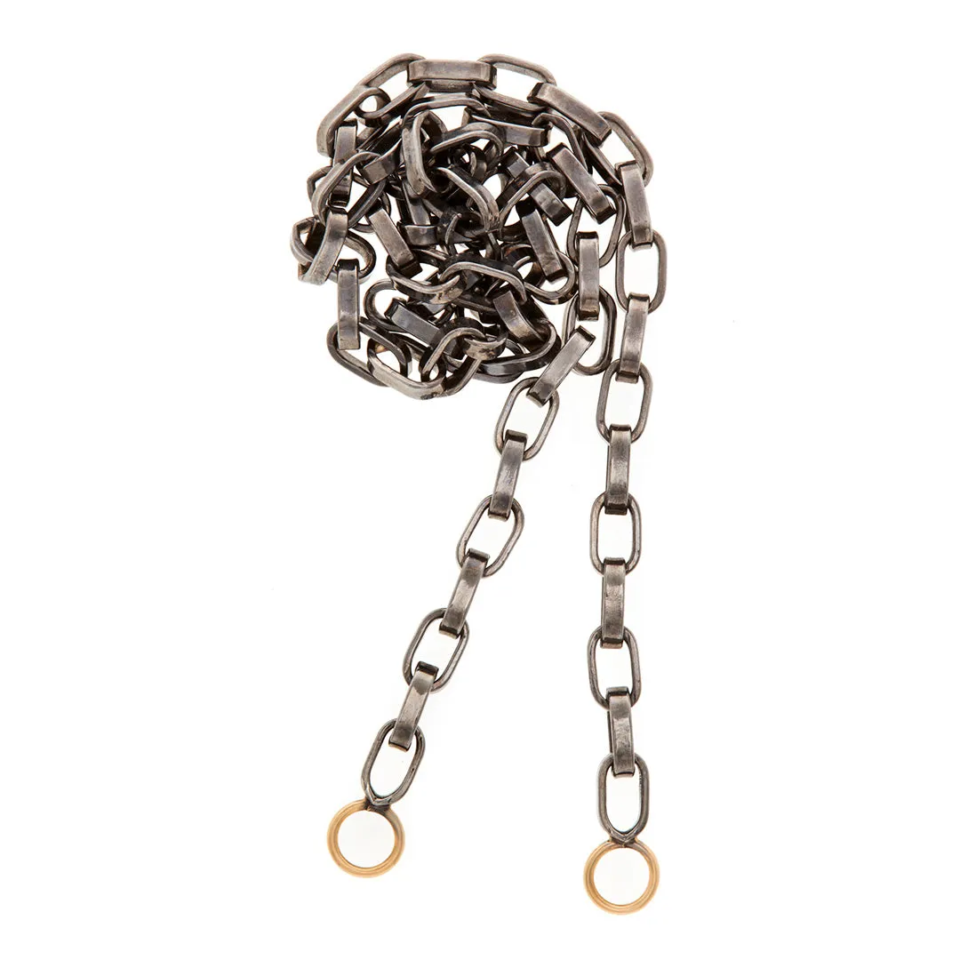 Marla Aaron Blackened Silver Biker Chain Necklace Croghans