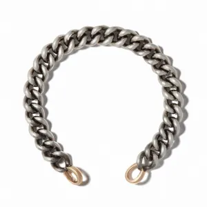 Marla Aaron Silver Mini Mega Curb Chain Bracelet
