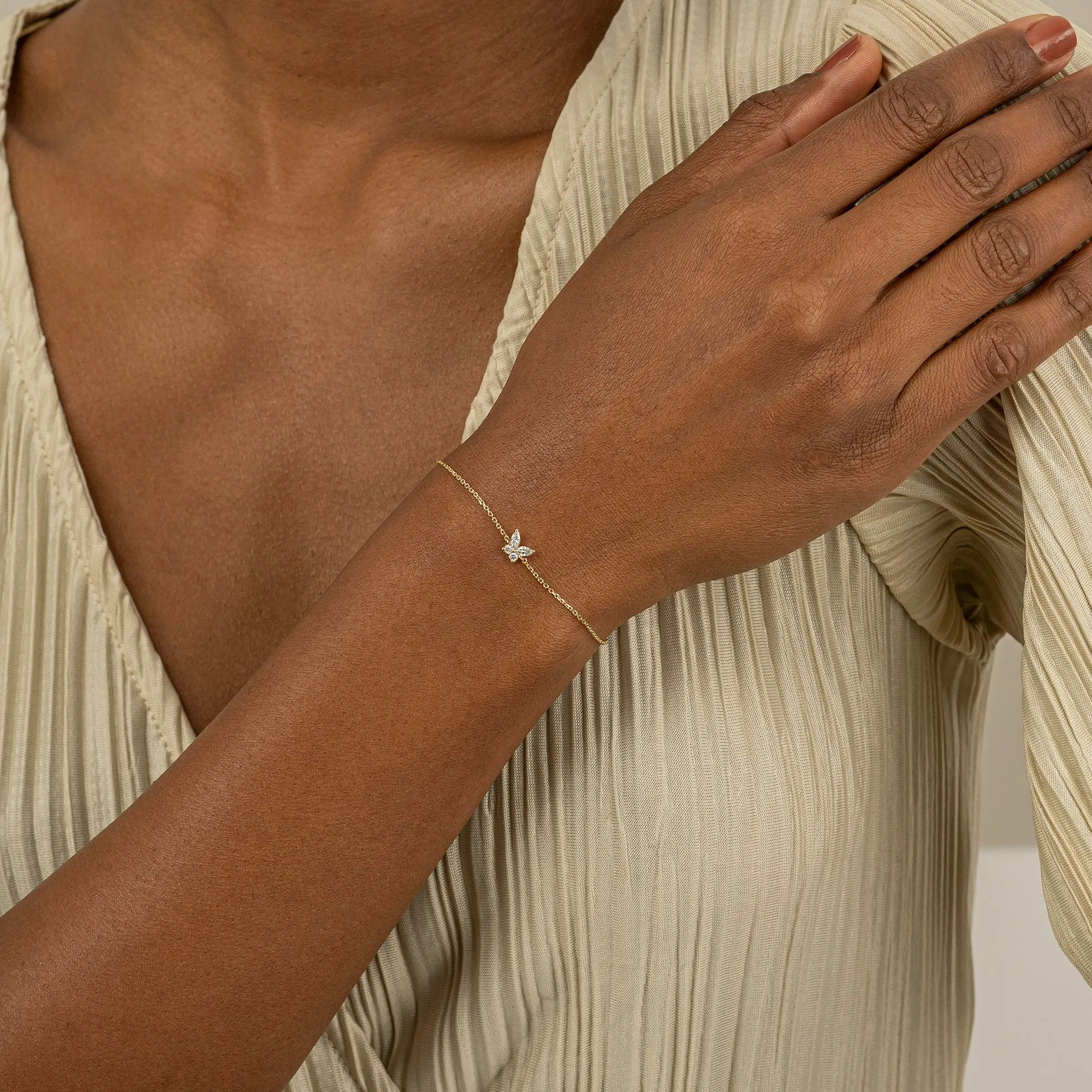 Marquise Diamonds Butterfly Bracelet, Mariposa SARAHELISE