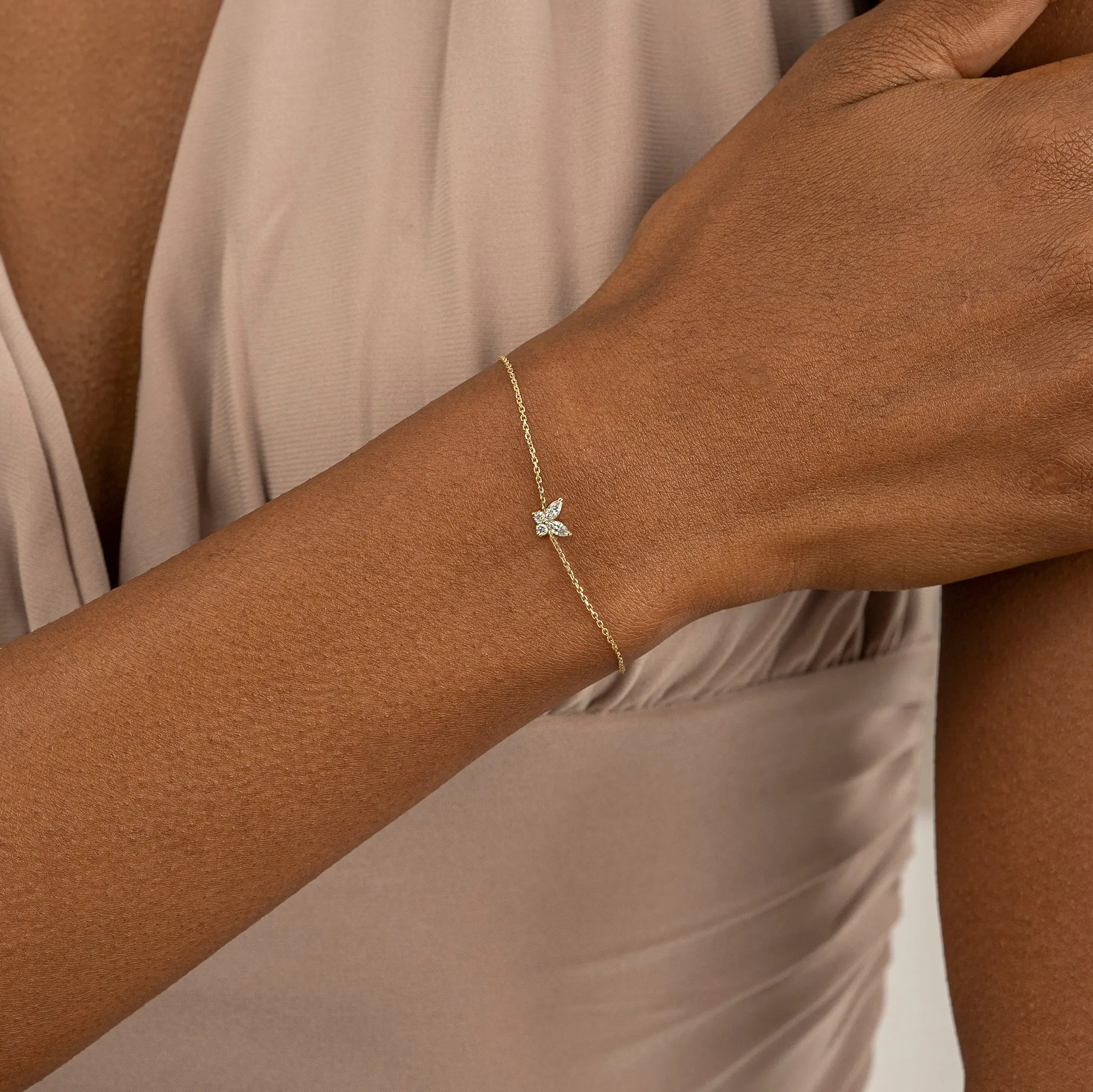 Marquise Diamonds Butterfly Bracelet, Mariposa SARAHELISE