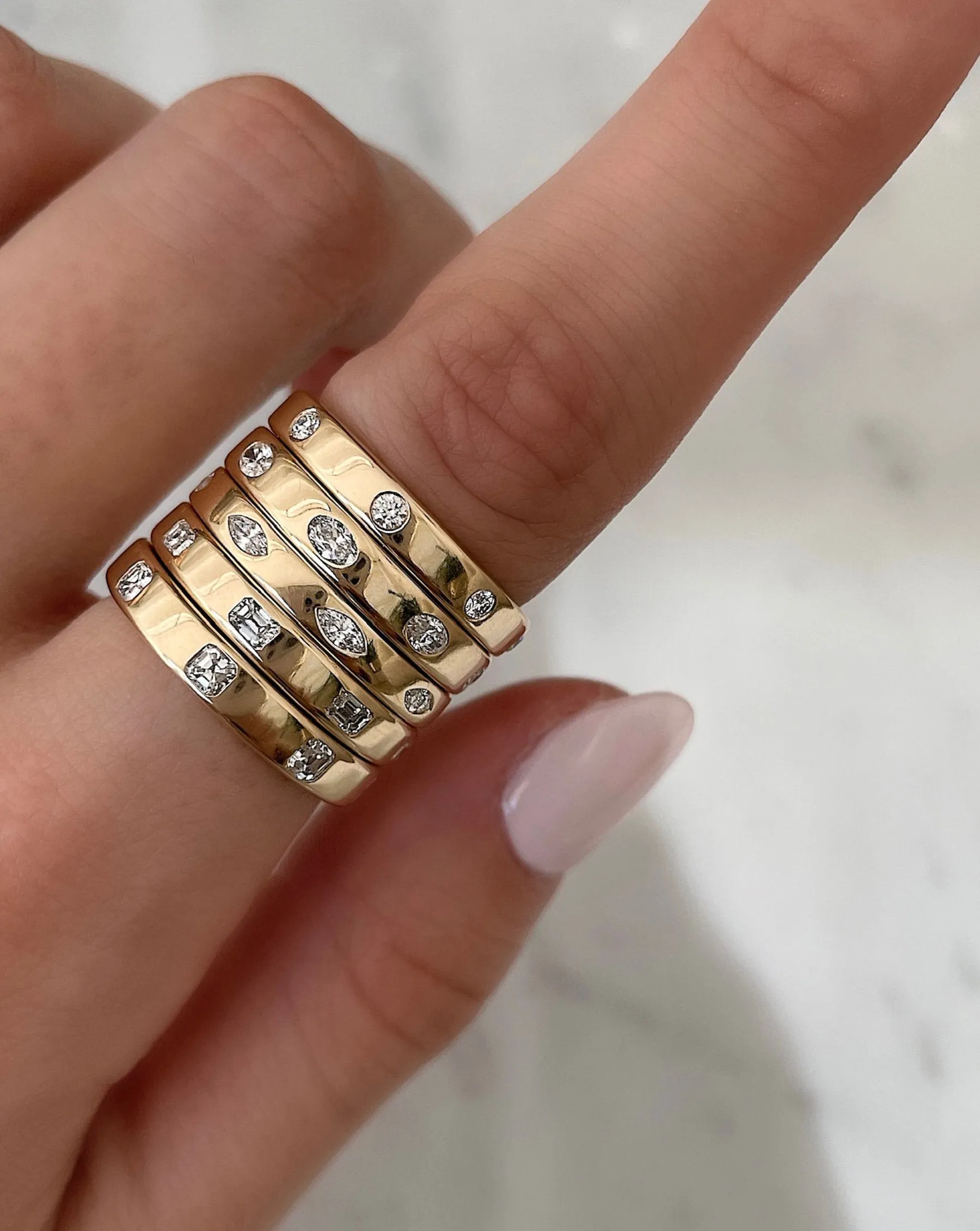 Marquise Luxe Inlay Eternity Band Ring Concierge