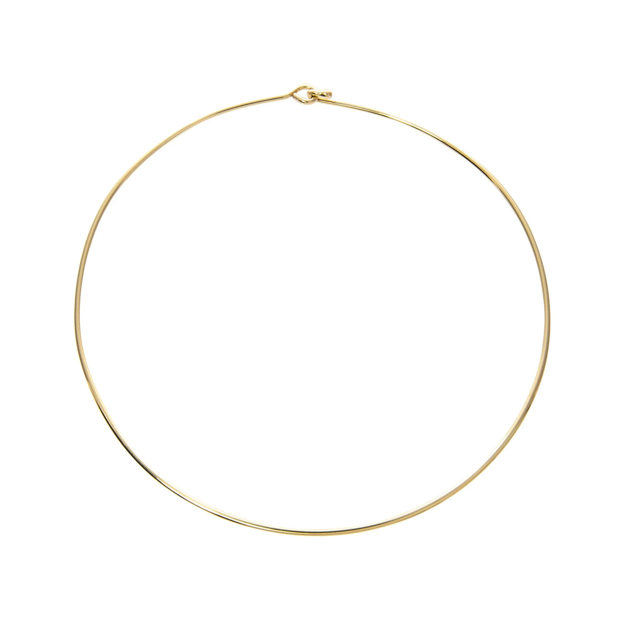 Mazza 14K Yellow Gold 2mm Wire Collar Necklace Croghans