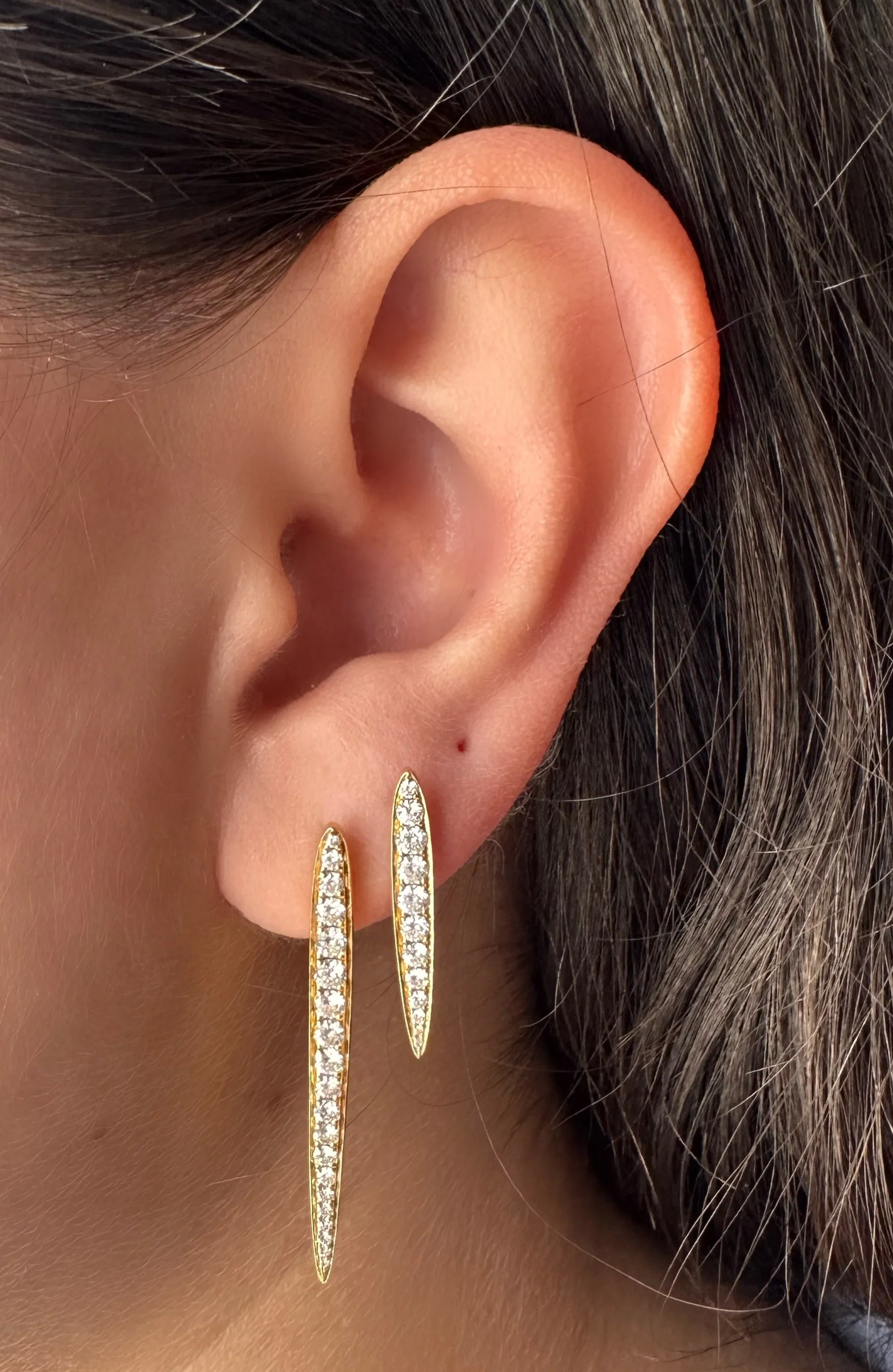 MEDIUM DIAMOND SPEAR EARRINGS Anita Ko