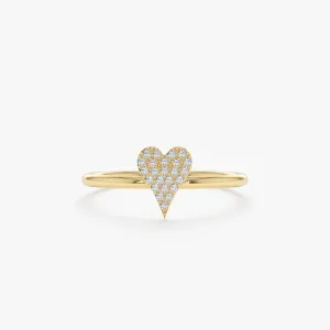 Micro Pave Diamond Heart Ring, Natalie SARAHELISE