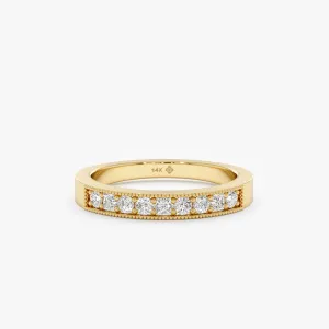 Milgrain Edge Diamond Wedding Band, Betty SARAHELISE