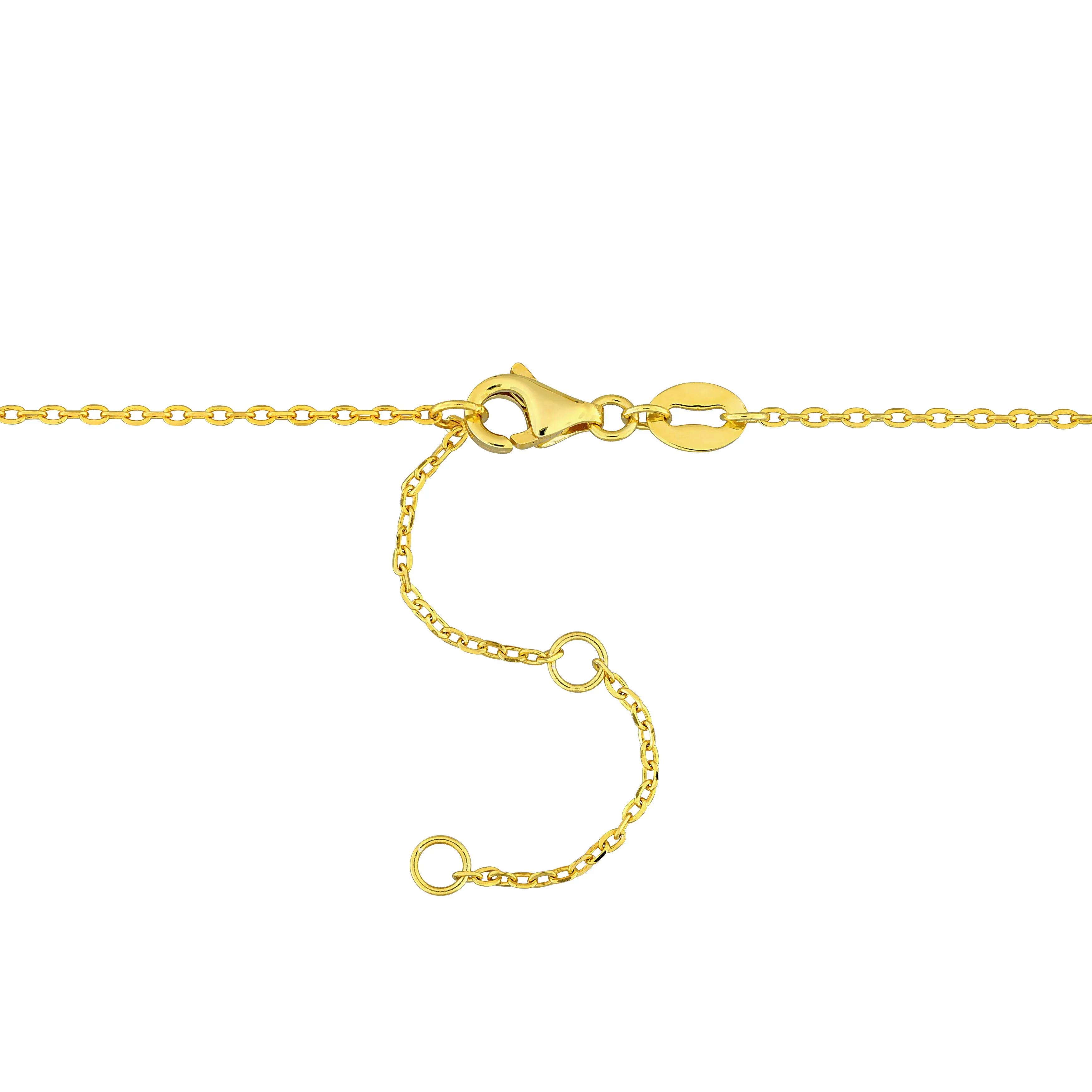 Mimi & Max 4-6.5mm Cultured Freshwater Pearl Multi-Gemstone Necklace Set Yellow Plated Sterling Silver
