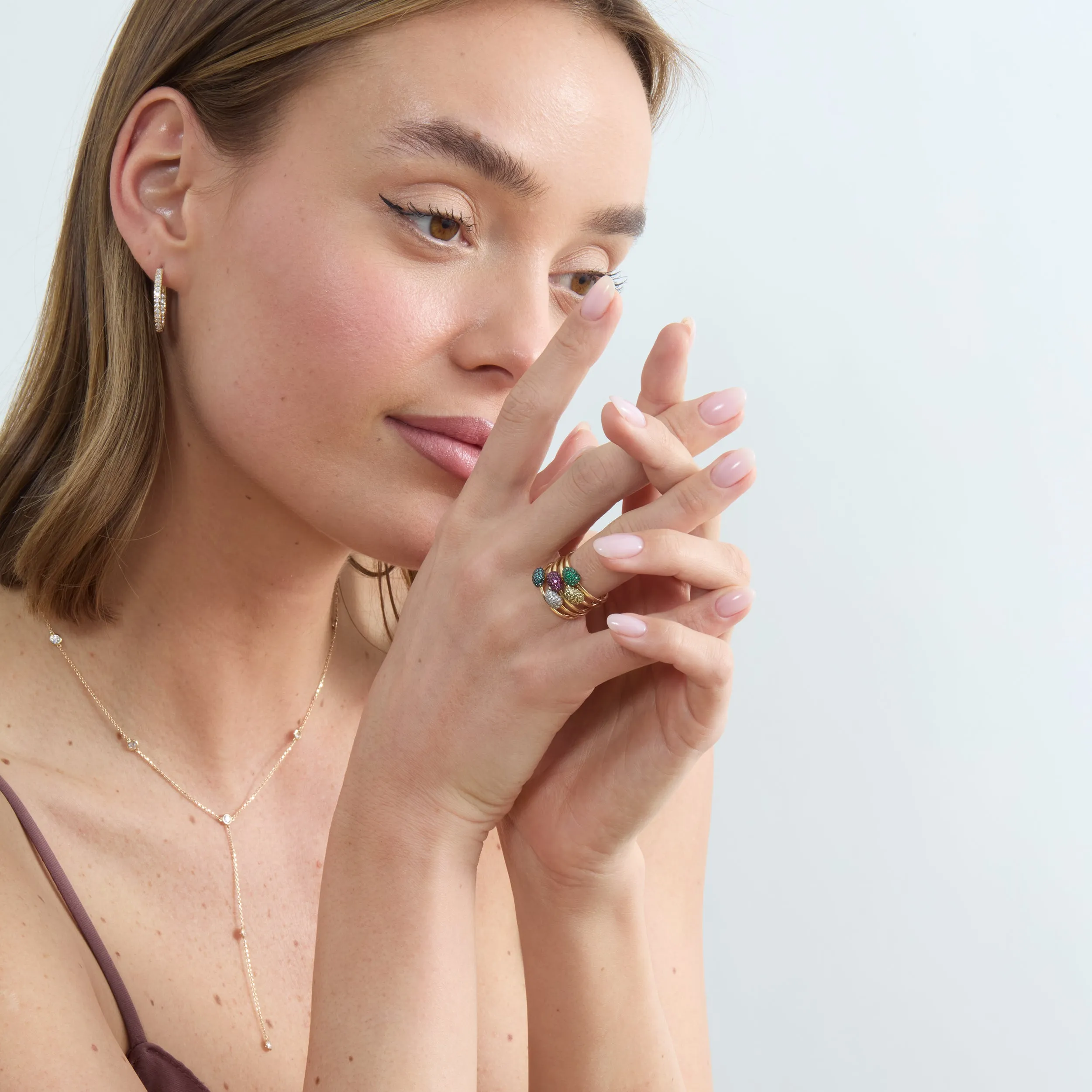 Mini Dome Stackable Ring, Uzma SARAHELISE