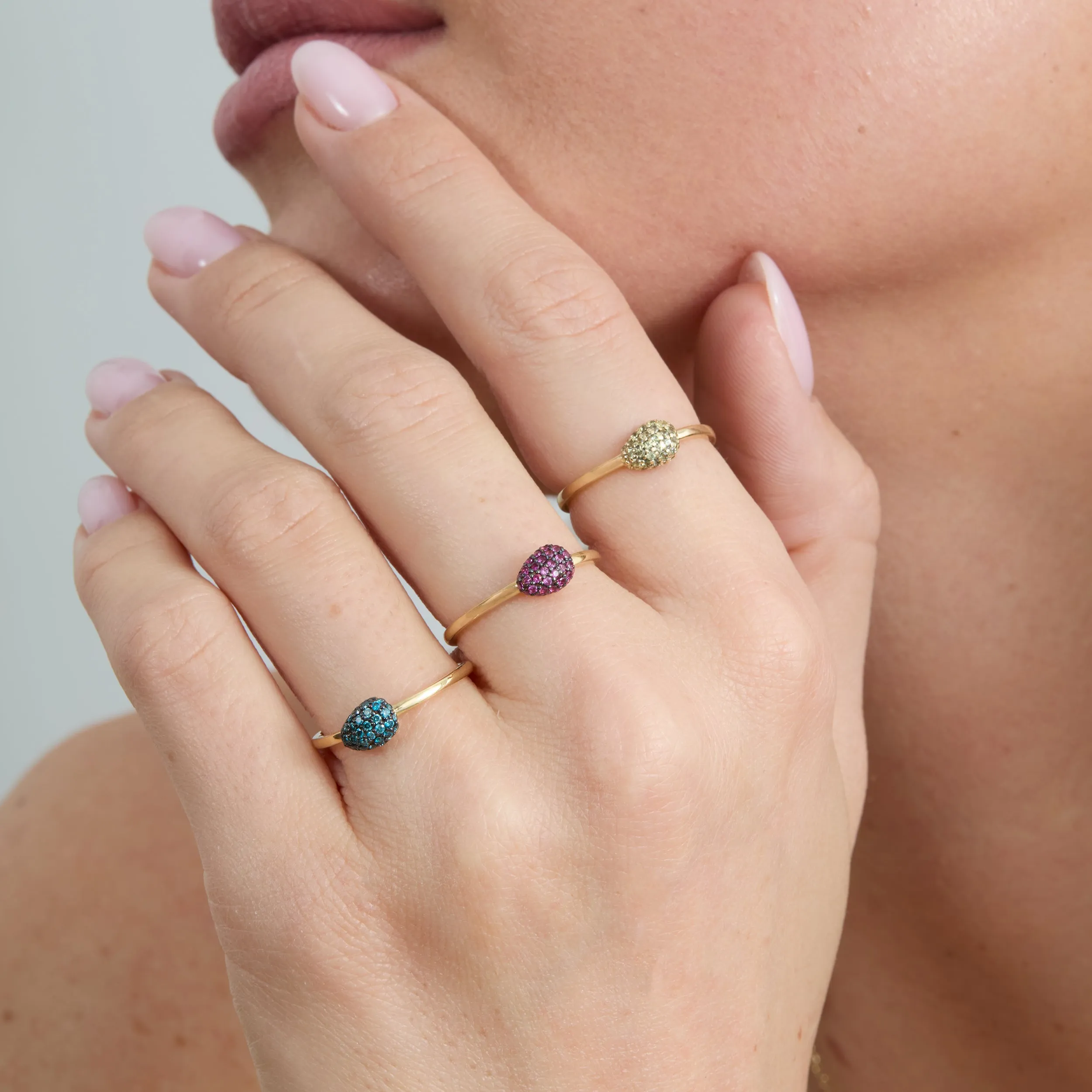 Mini Dome Stackable Ring, Uzma SARAHELISE