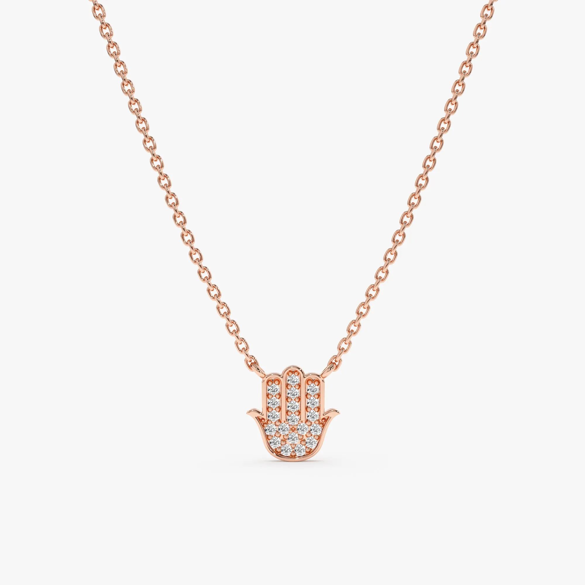 Minimalistic Diamond Hamsa Necklace, Heidi SARAHELISE