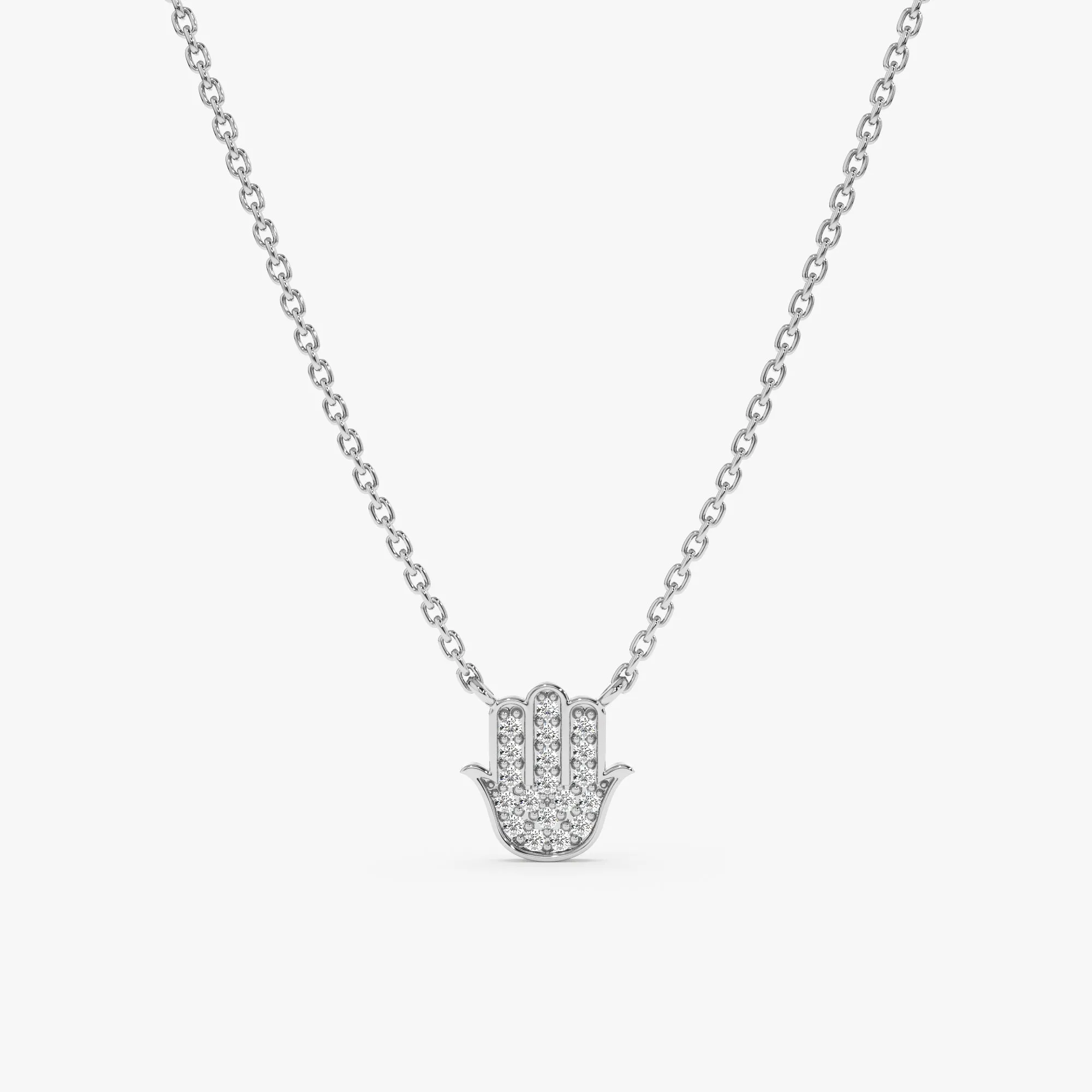 Minimalistic Diamond Hamsa Necklace, Heidi SARAHELISE
