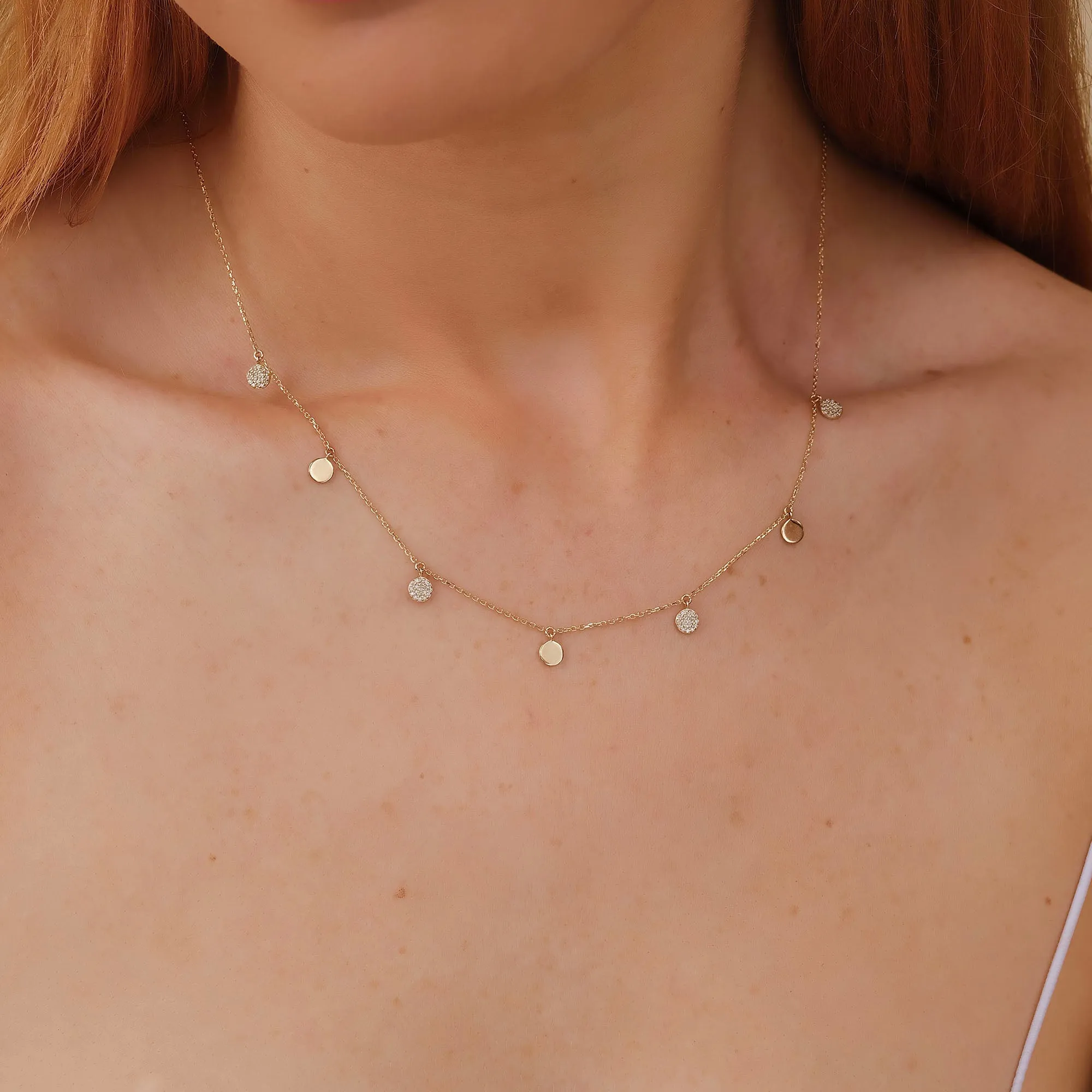 Mixed Coin Drop Necklace, Maggie SARAHELISE