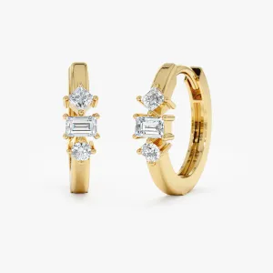 Mixed Diamond Huggies, Mina SARAHELISE