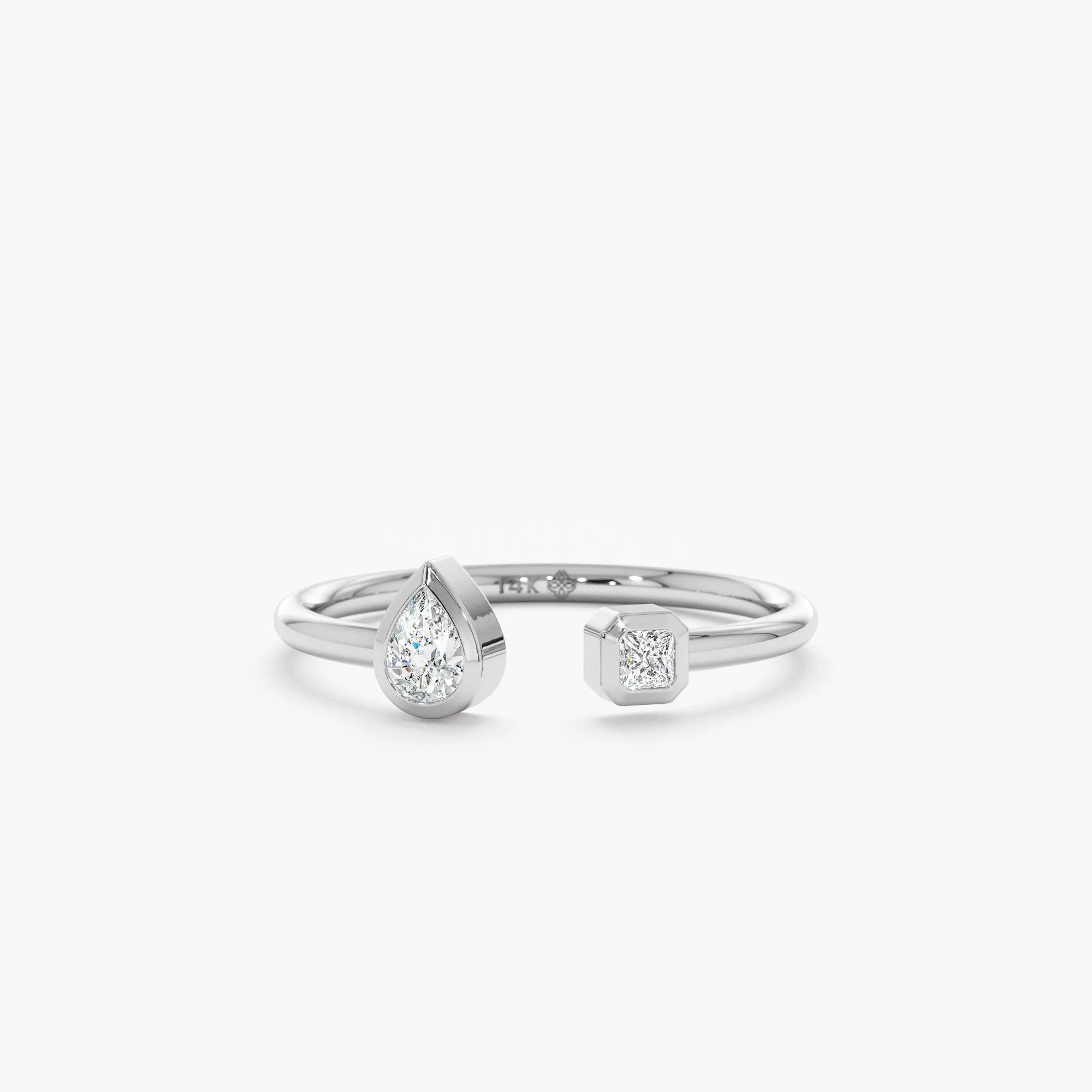 Mixed Diamond Open Ring, Lana SARAHELISE