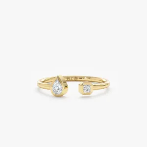 Mixed Diamond Open Ring, Lana SARAHELISE