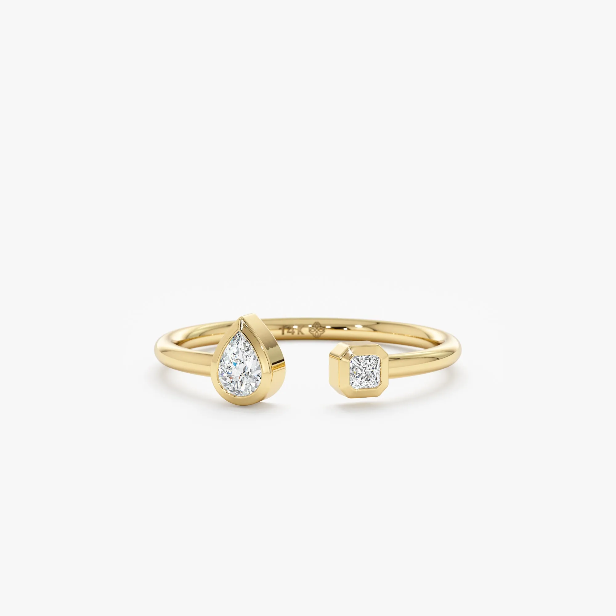 Mixed Diamond Open Ring, Lana SARAHELISE