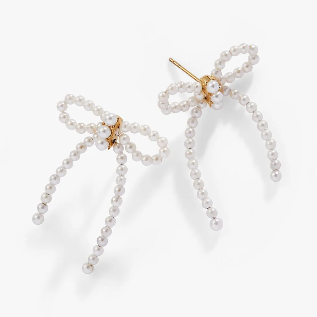 Mother of Pearl Bow Earrings