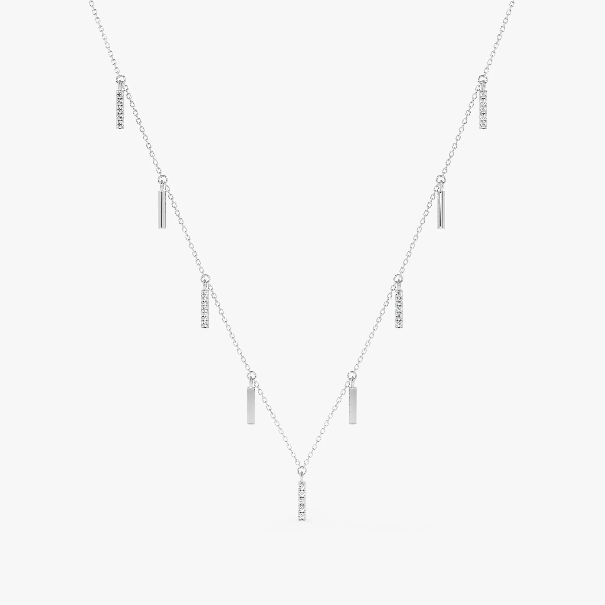 Multi Diamond Bar Necklace, Priscilla SARAHELISE
