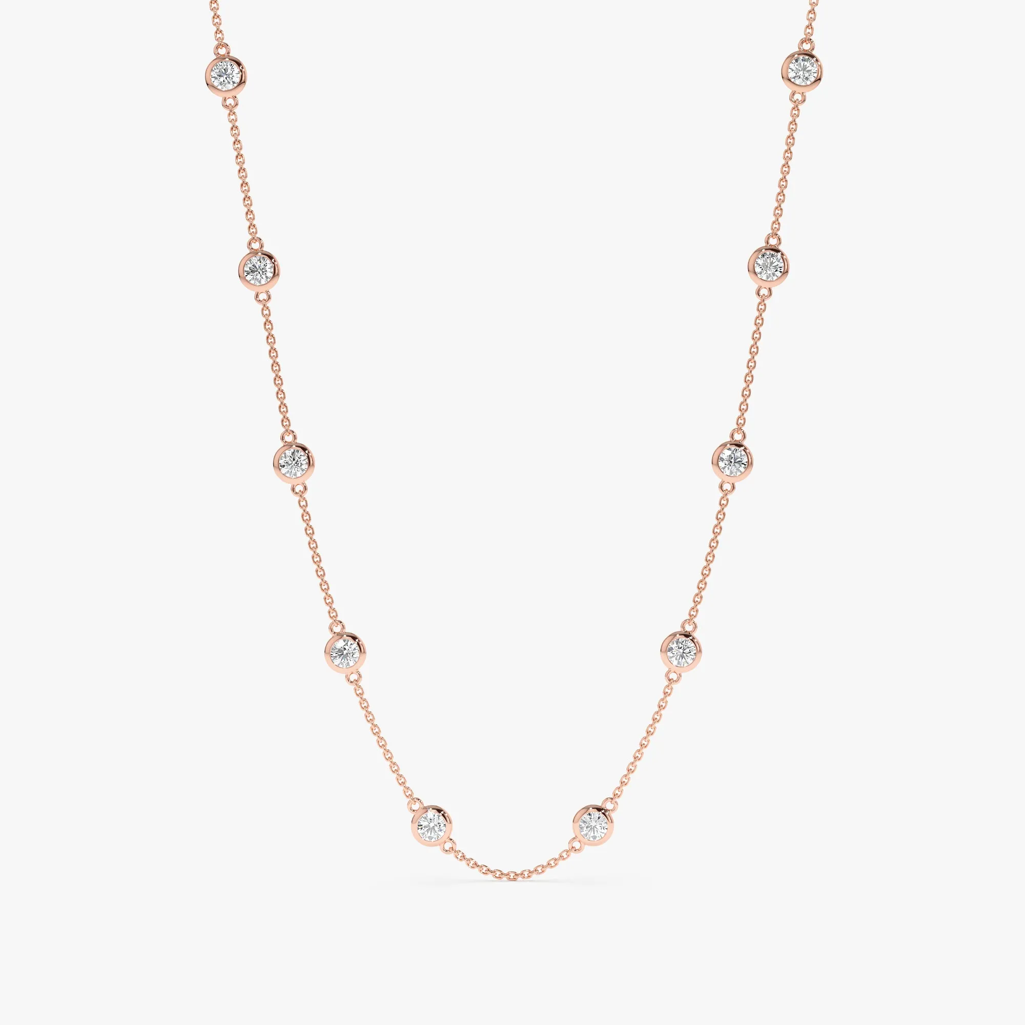 Multi Diamond By The Yard Necklace - 1 ctw, Acacia SARAHELISE
