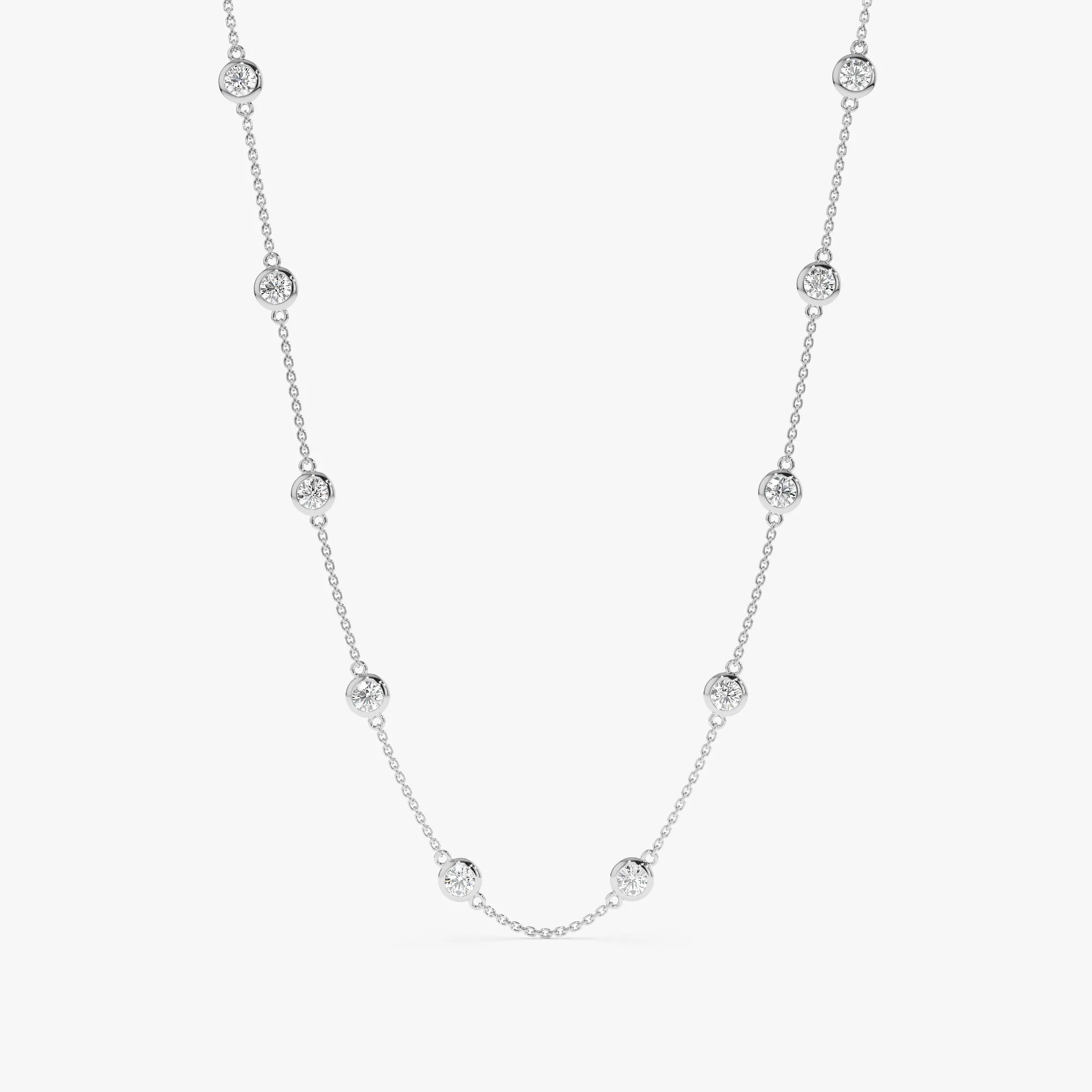 Multi Diamond By The Yard Necklace - 1 ctw, Acacia SARAHELISE
