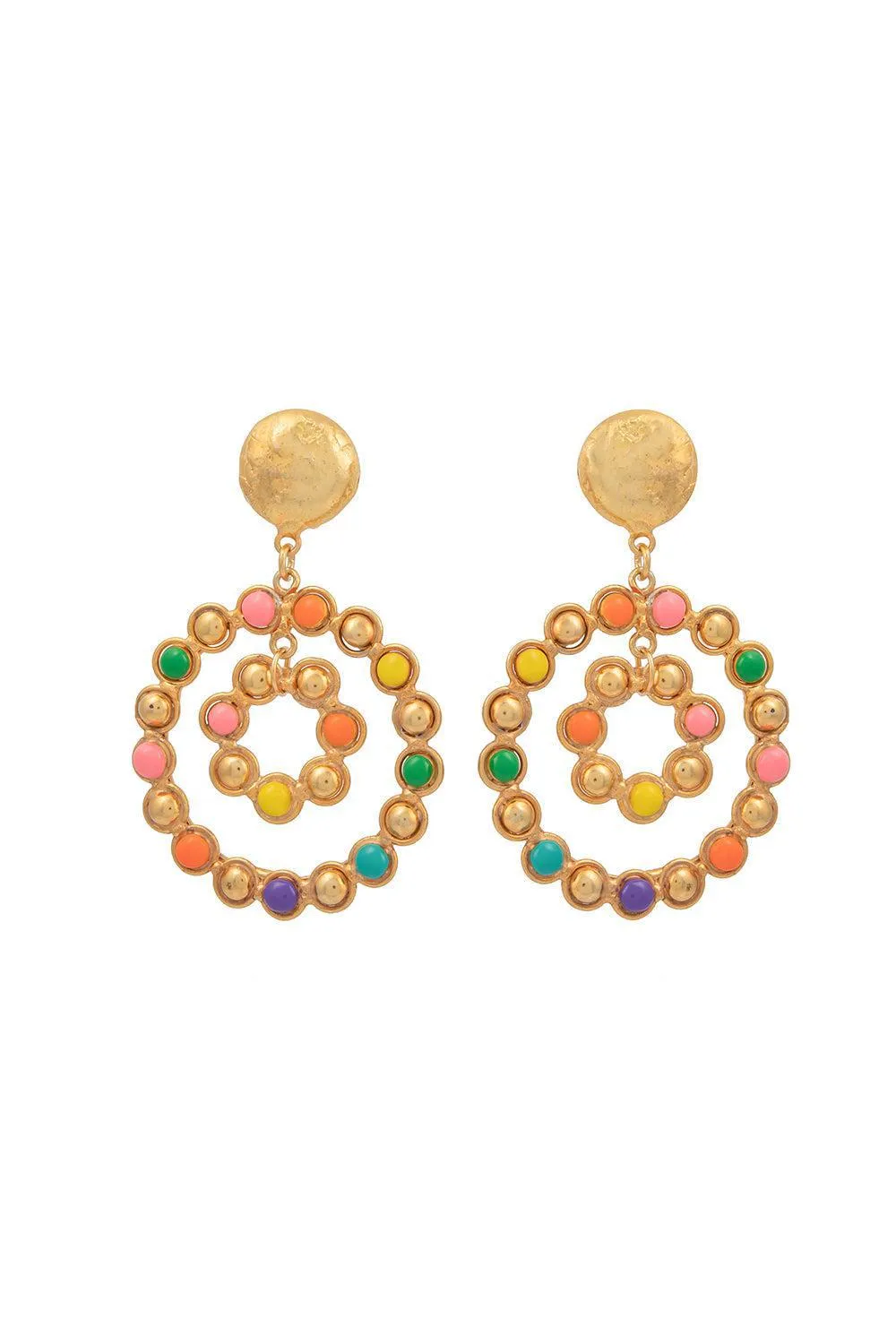 Multi Happy Flower Earrings
