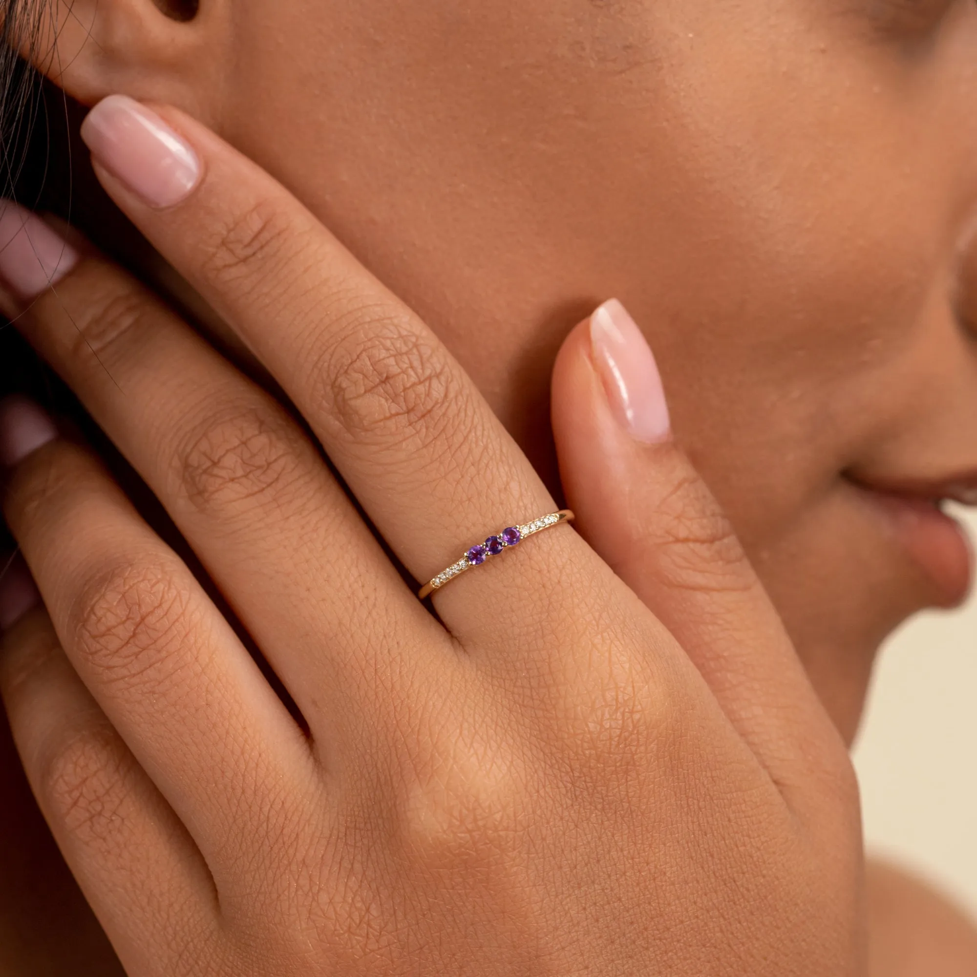Natural Amethyst and Diamond Ring, Jamie SARAHELISE