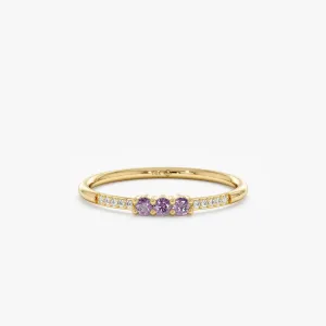 Natural Amethyst and Diamond Ring, Jamie SARAHELISE