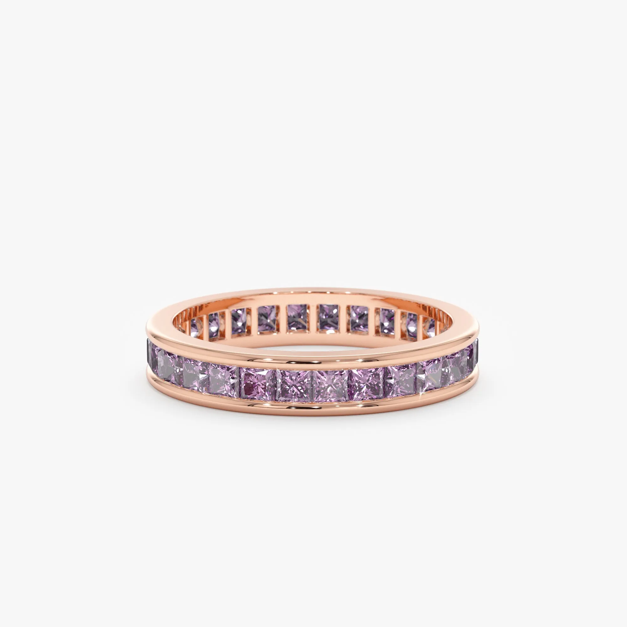 Natural Amethyst Eternity Ring, River SARAHELISE