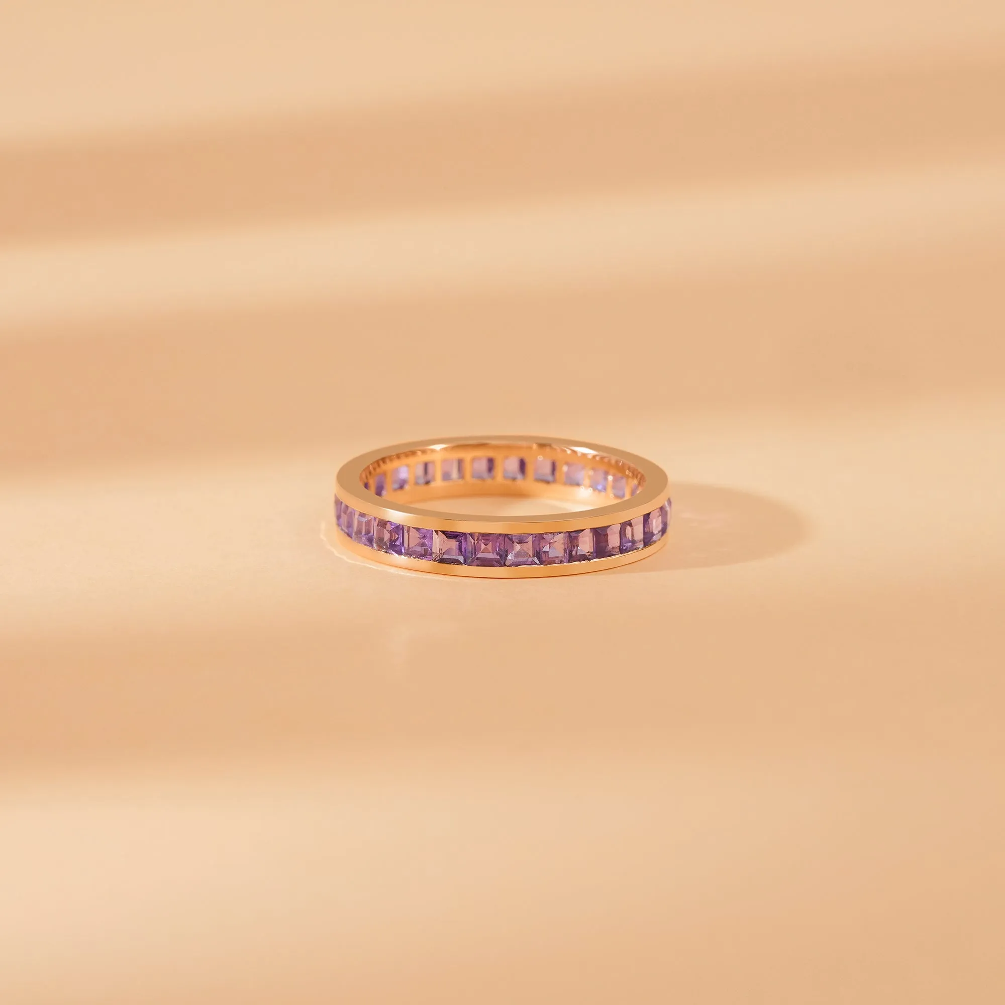 Natural Amethyst Eternity Ring, River SARAHELISE