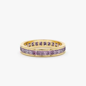 Natural Amethyst Eternity Ring, River SARAHELISE