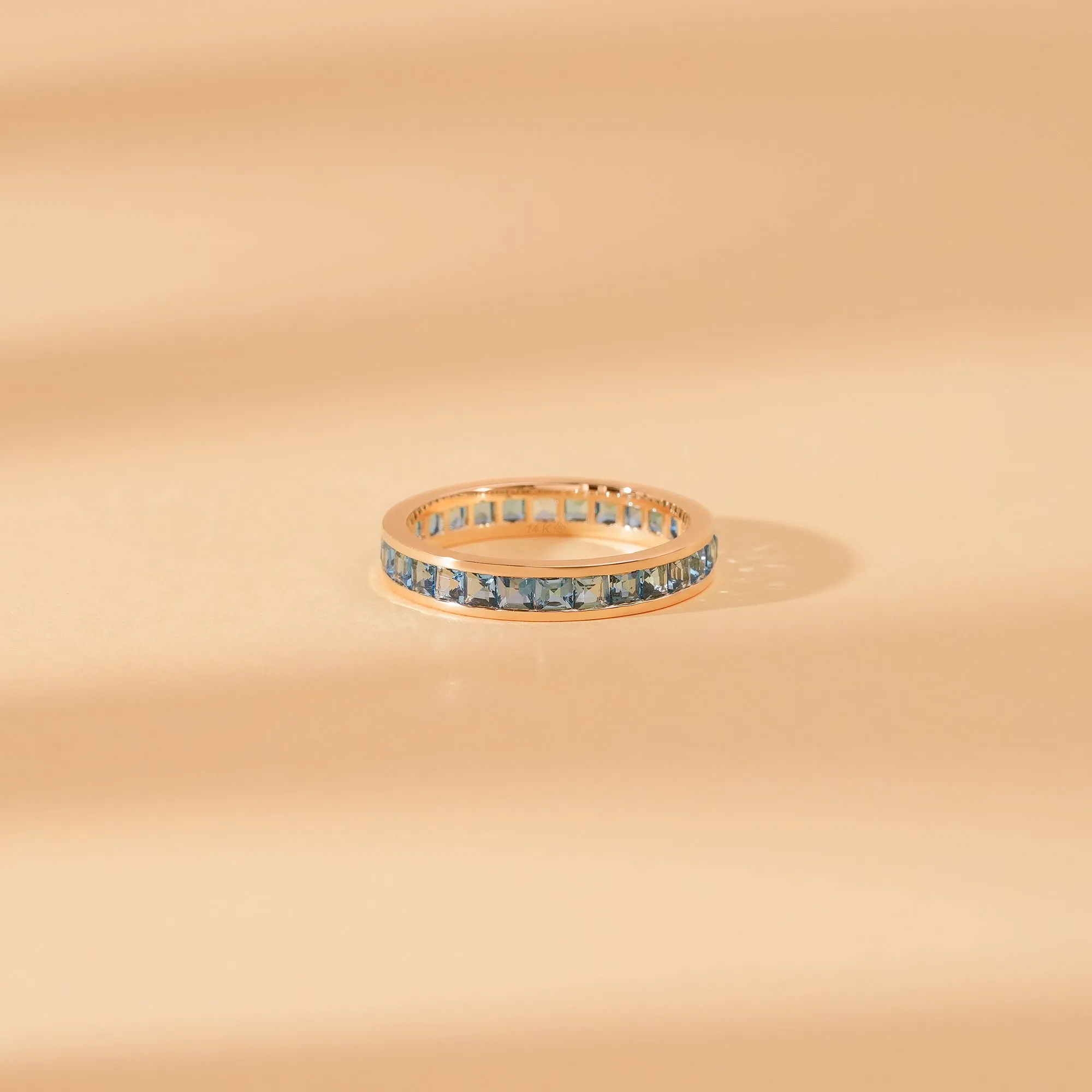 Natural Blue Topaz Eternity Ring, River SARAHELISE