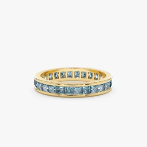 Natural Blue Topaz Eternity Ring, River SARAHELISE