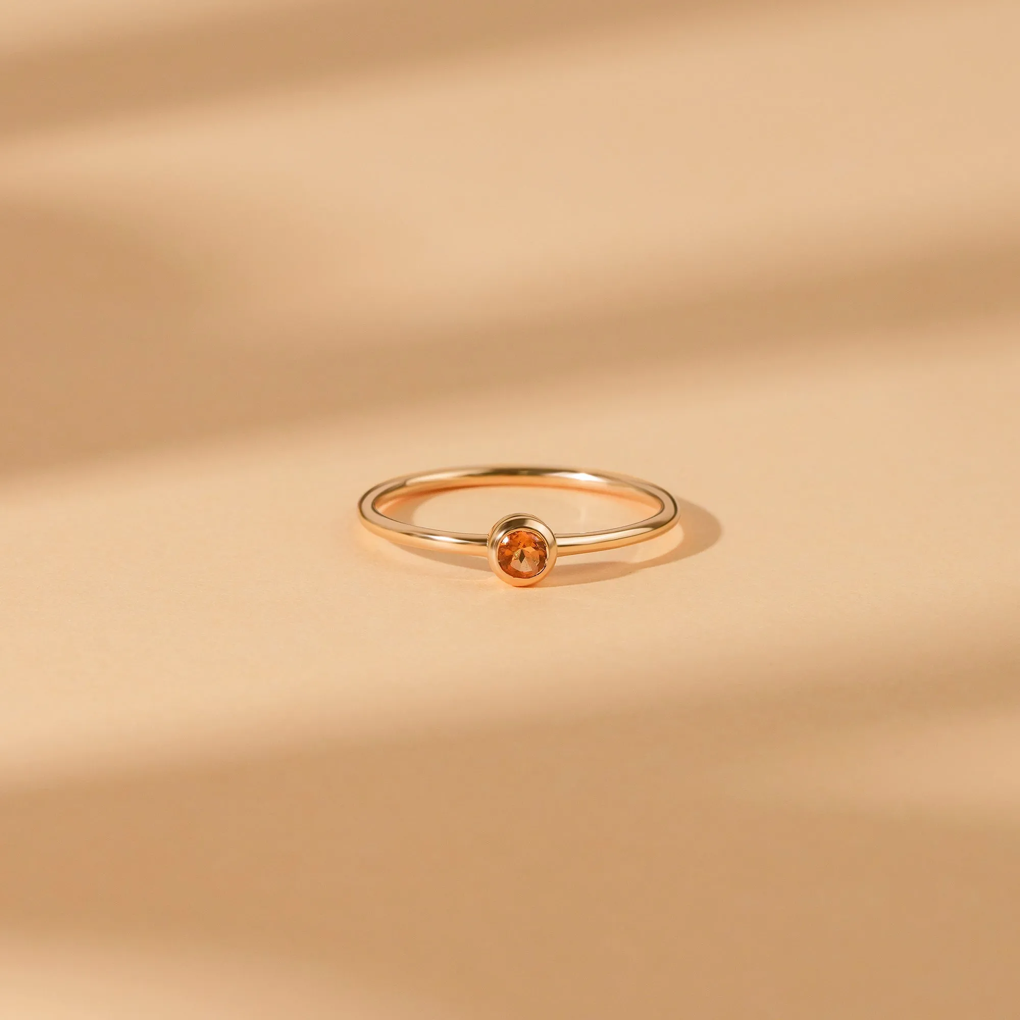 Natural Citrine Bezel Ring, Vienna SARAHELISE