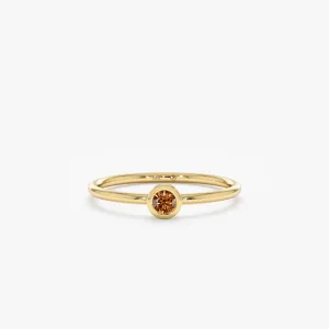 Natural Citrine Bezel Ring, Vienna SARAHELISE