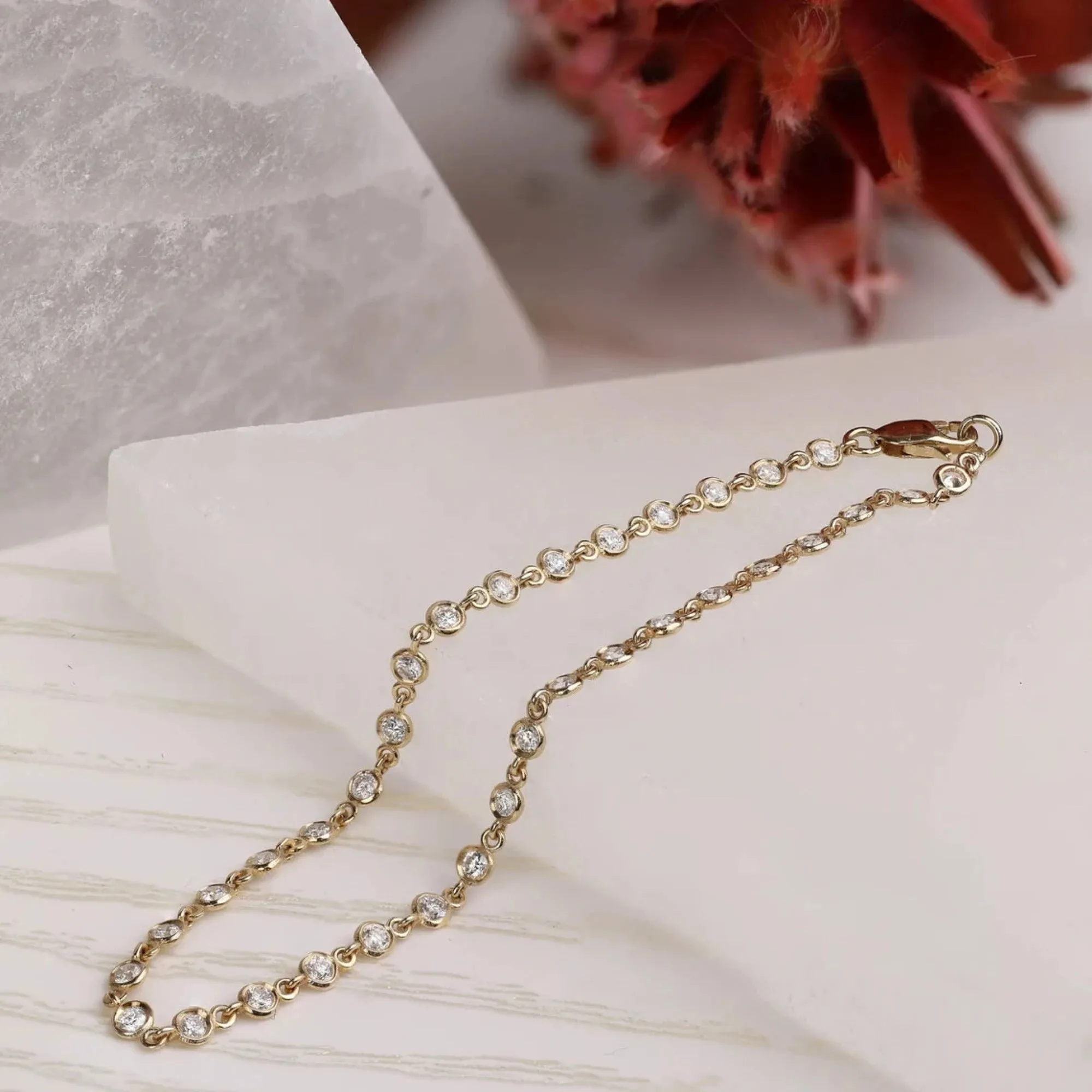 Natural Diamond Tennis Bracelet, Petra SARAHELISE