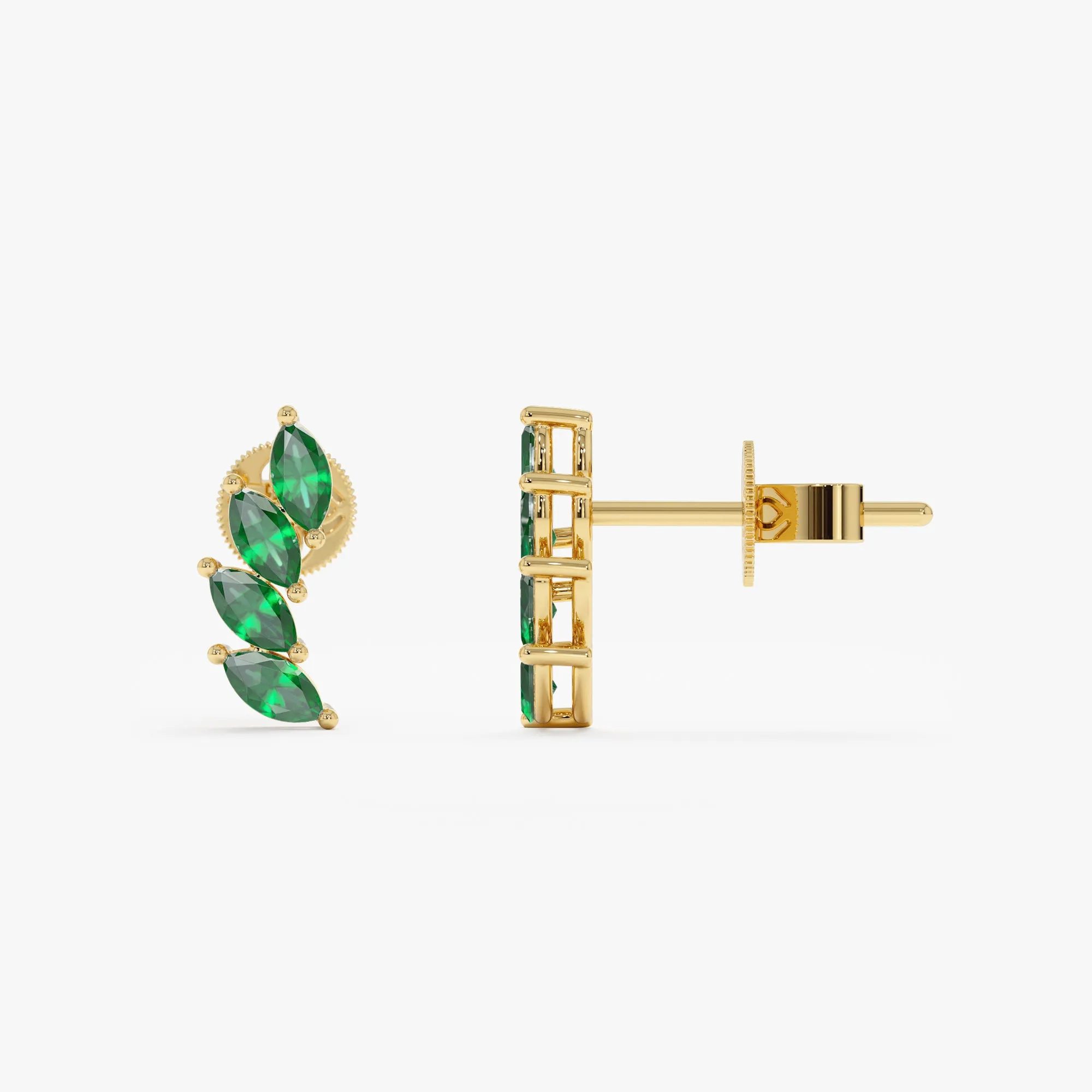 Natural Emerald Ear Climber, Rosemary SARAHELISE