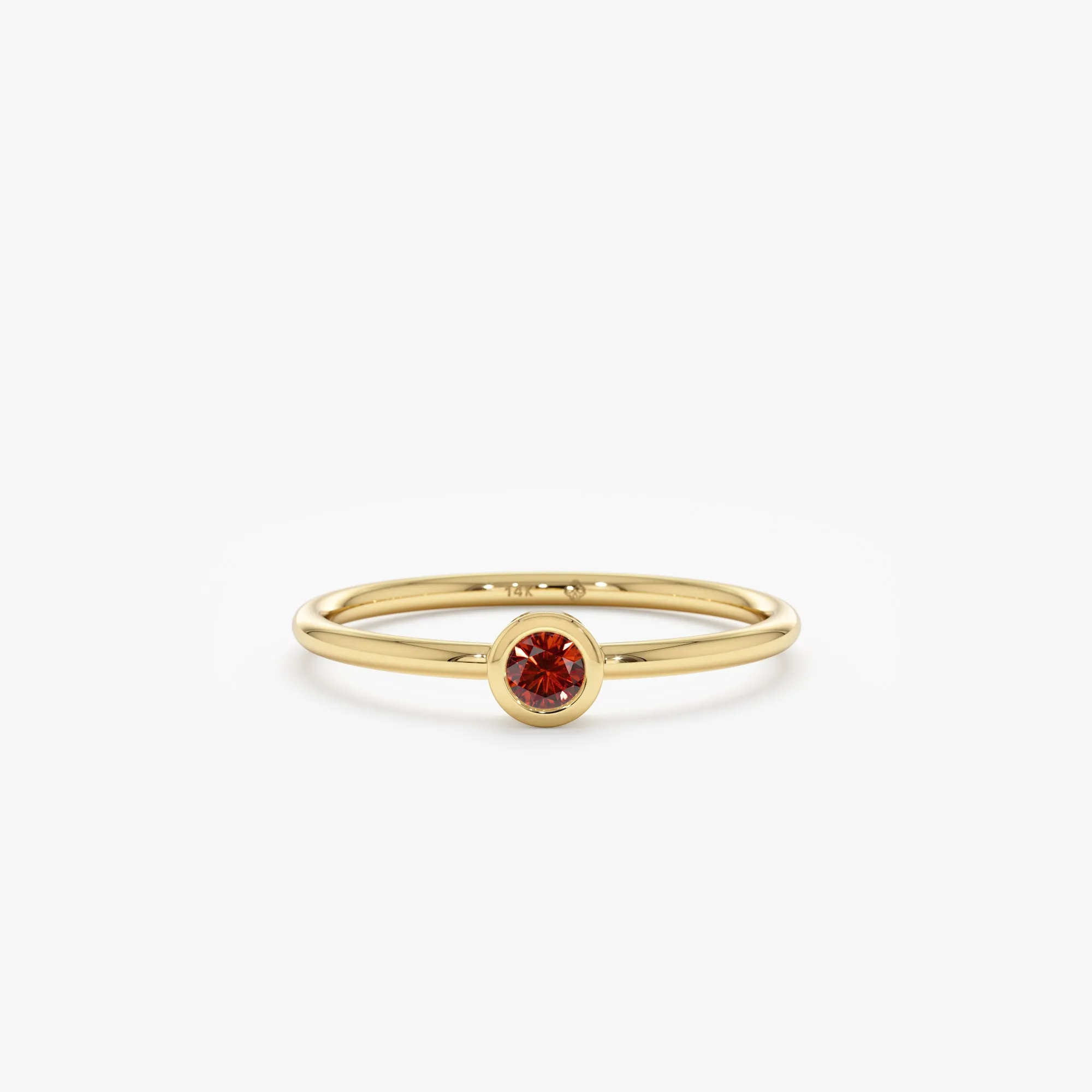 Natural Garnet Bezel Ring, Vienna SARAHELISE