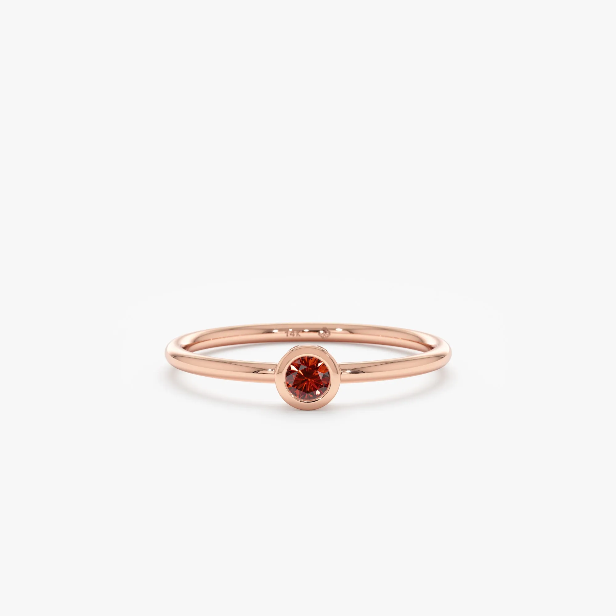 Natural Garnet Bezel Ring, Vienna SARAHELISE