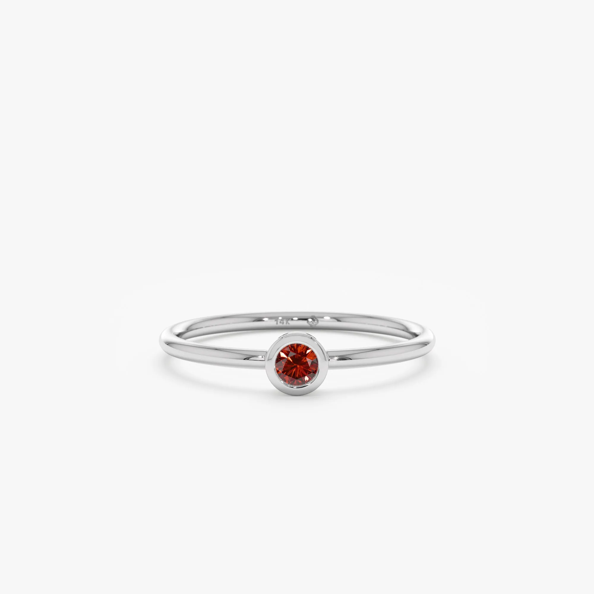Natural Garnet Bezel Ring, Vienna SARAHELISE