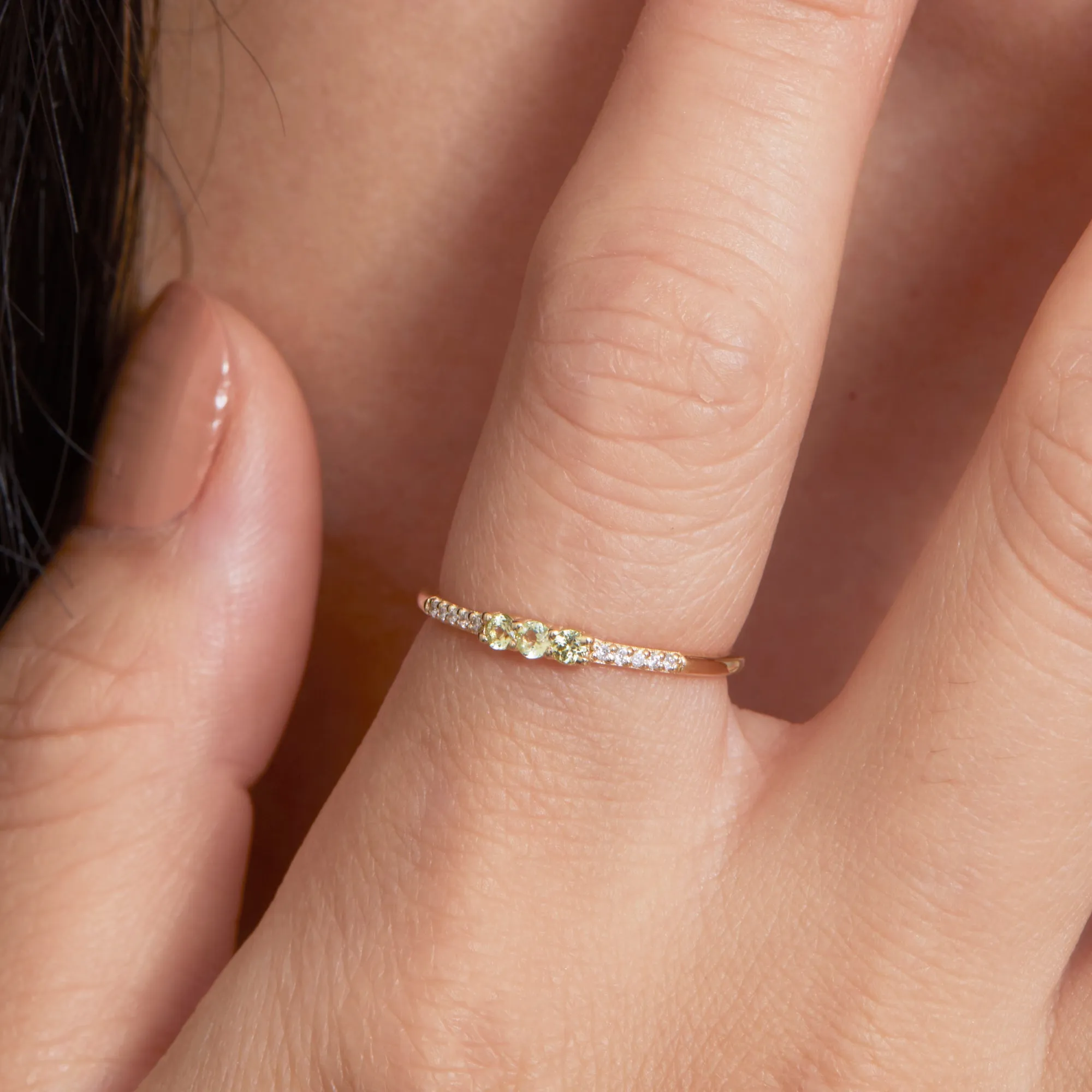 Natural Peridot and Diamond Ring, Jamie SARAHELISE