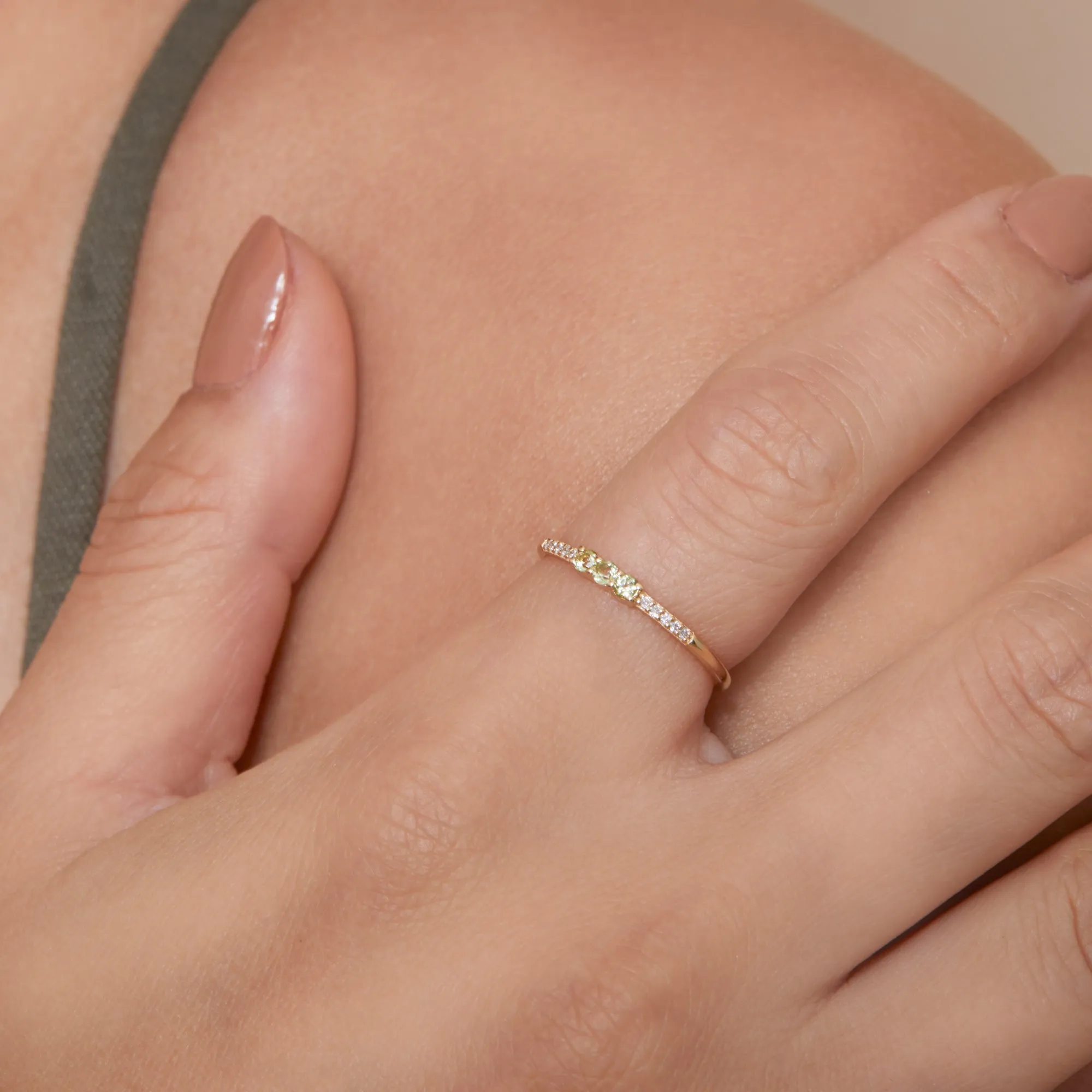 Natural Peridot and Diamond Ring, Jamie SARAHELISE