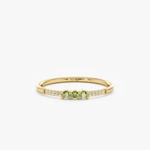 Natural Peridot and Diamond Ring, Jamie SARAHELISE