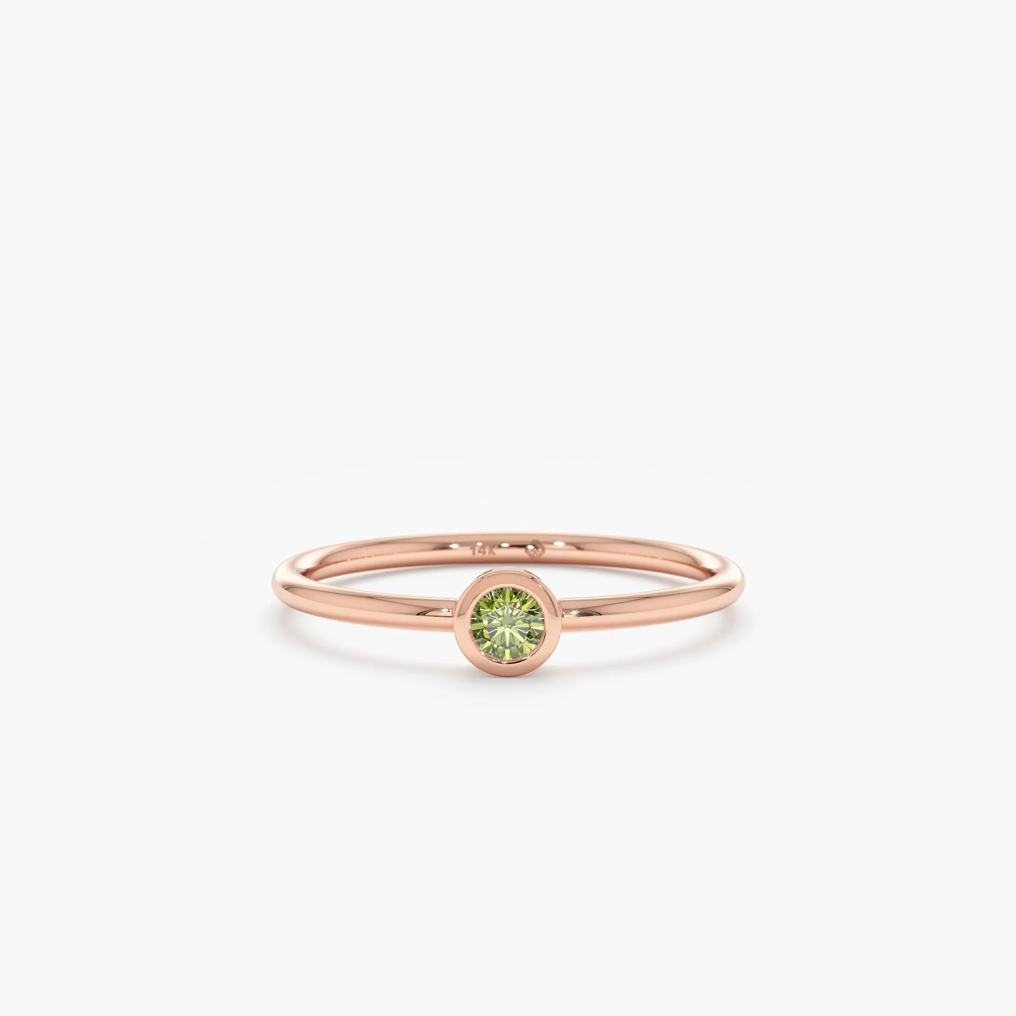Natural Peridot Bezel Ring, Vienna SARAHELISE
