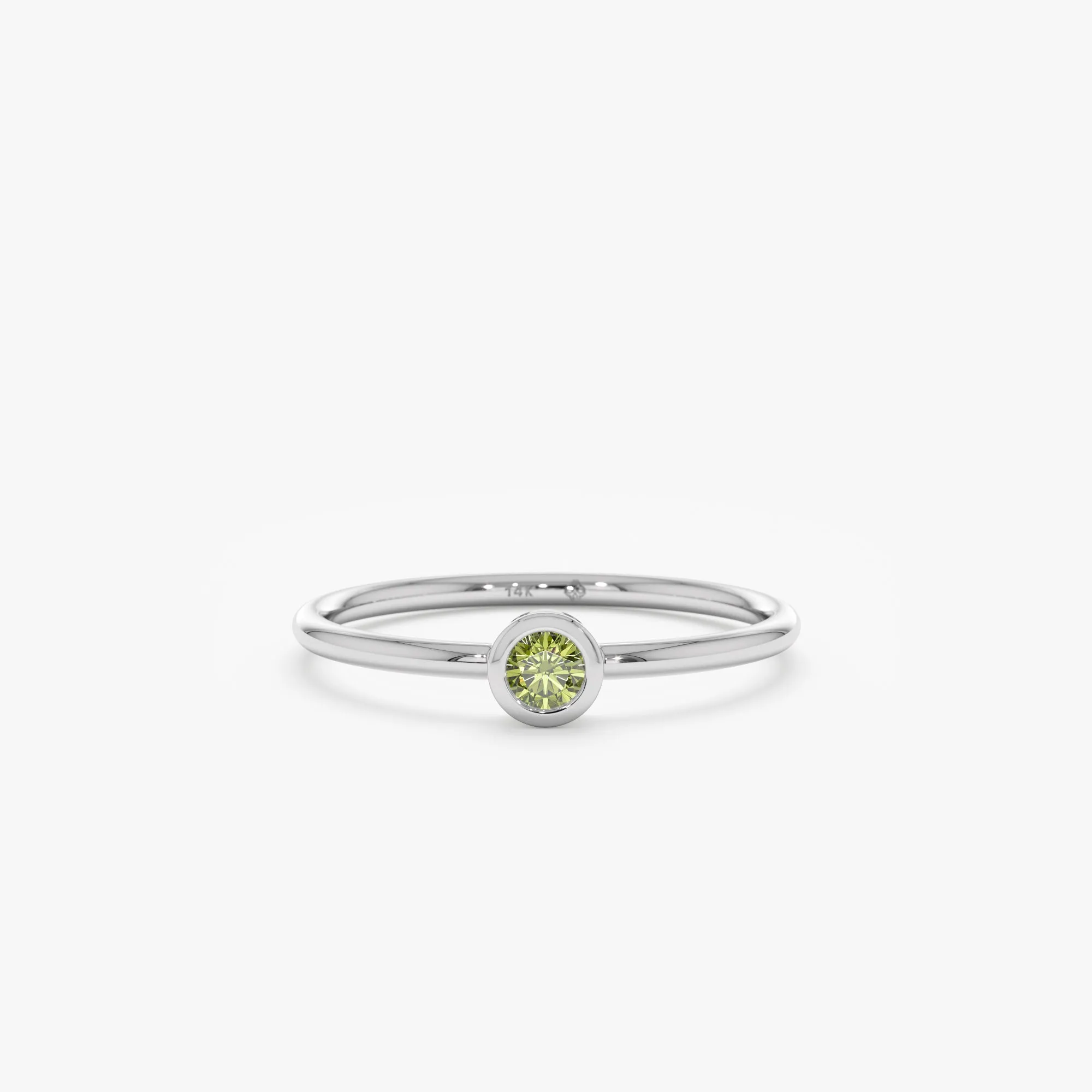 Natural Peridot Bezel Ring, Vienna SARAHELISE
